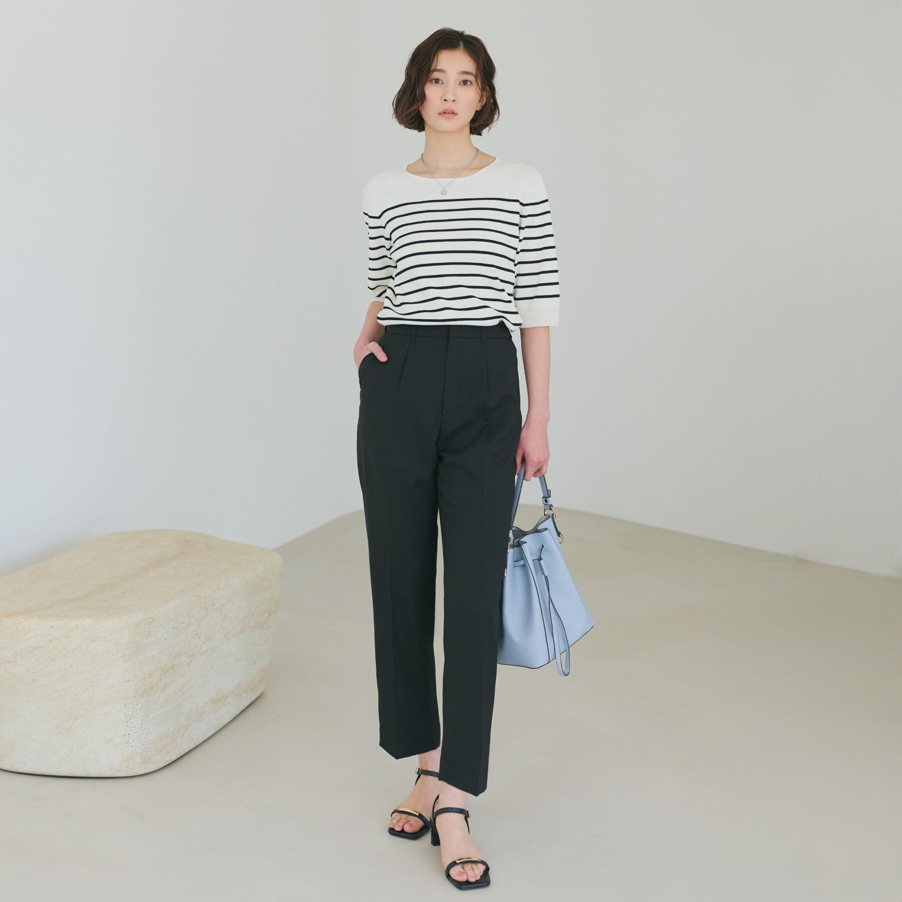 THE SHOP TK「【ひんやりタッチ】多機能6分袖プルオーバー 洗濯機OK/UVケア/毛玉になりにくい」|ニット・セーター|