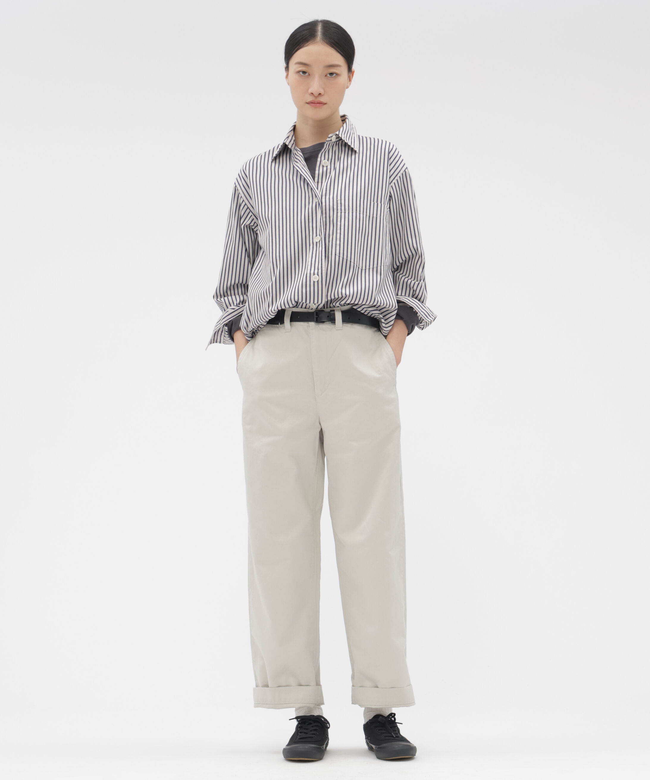 MHL.「VINTAGE COMPACT COTTON STRIPE SHIRT」|シャツ・ブラウス|