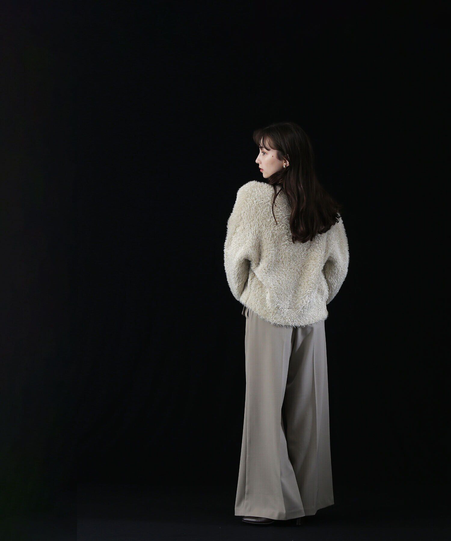  「ラメシャギーニットブルゾン」|ニット・セーター|