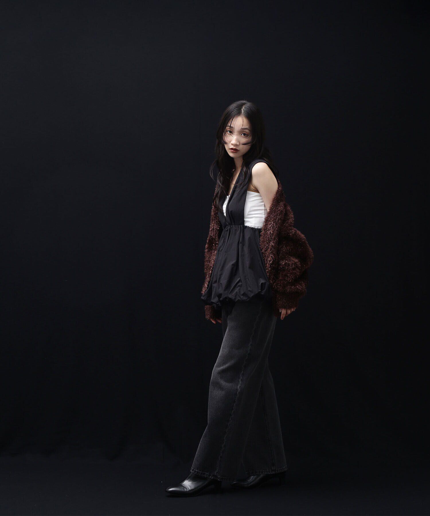  「ラメシャギーニットブルゾン」|ニット・セーター|