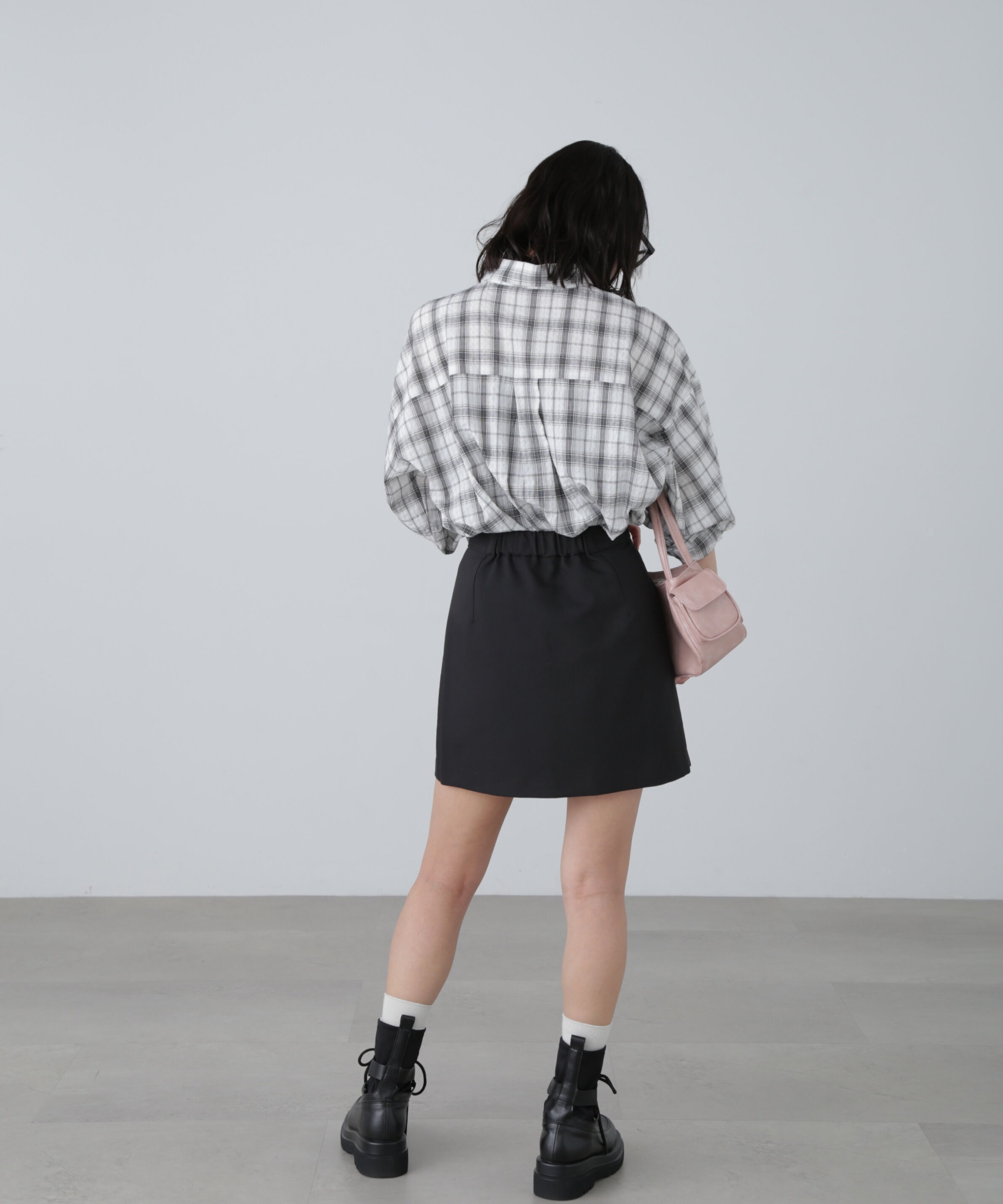  「インナーパンツ付きラップ風ミニスカート」|スカート|