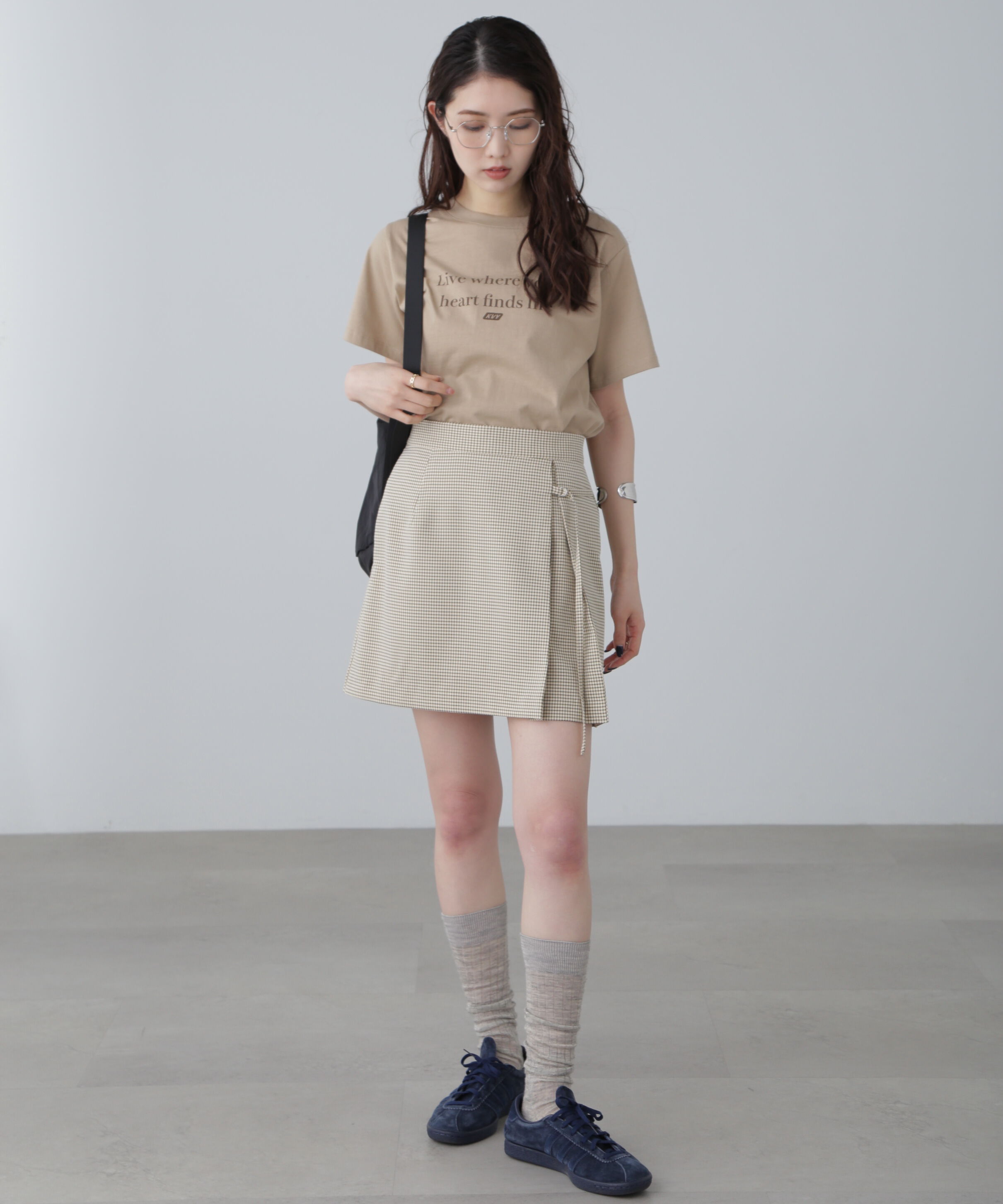  「インナーパンツ付きラップ風ミニスカート」|スカート|