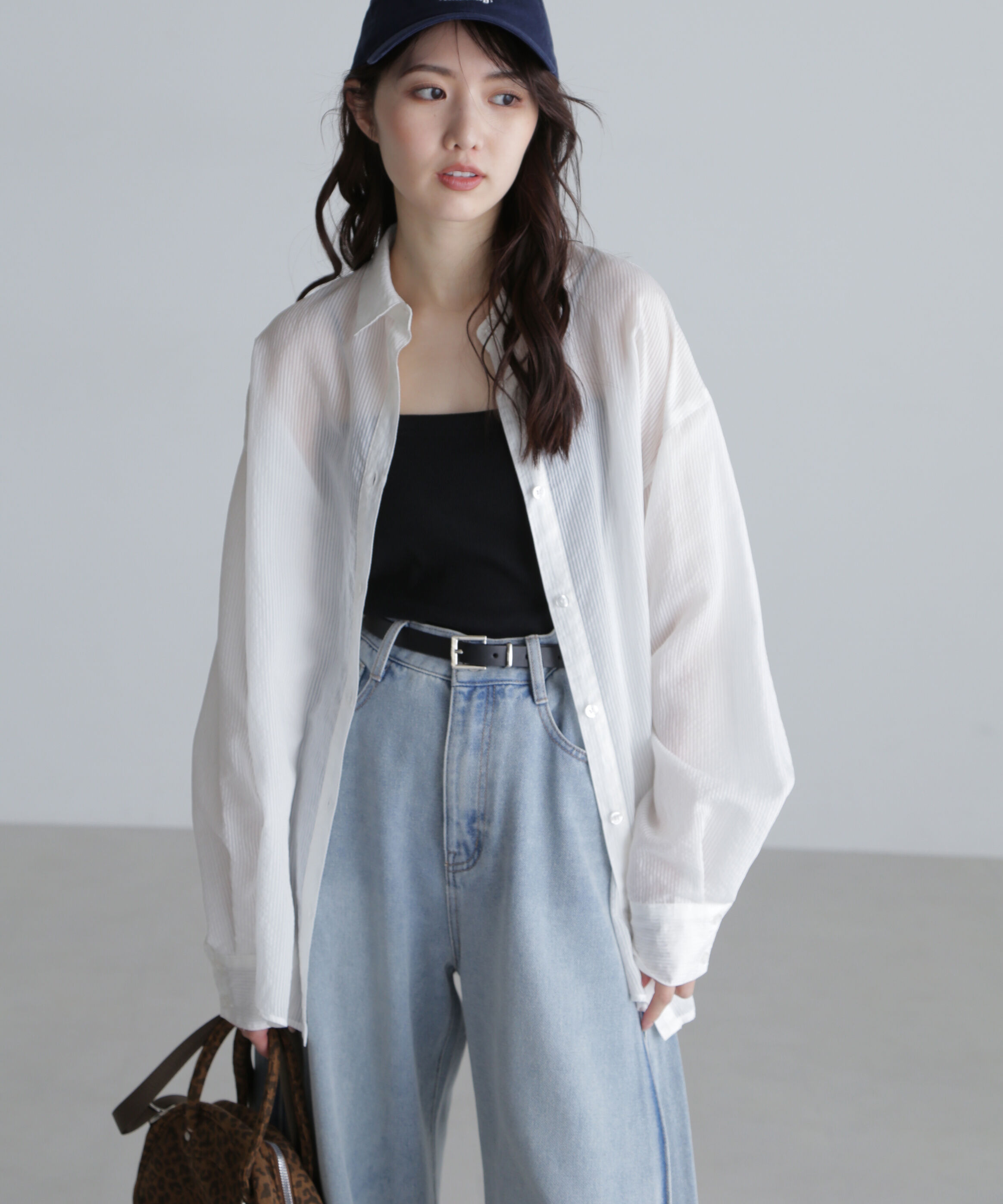  「シアーストライプオーバーシャツ」|シャツ・ブラウス|オフストライ 1