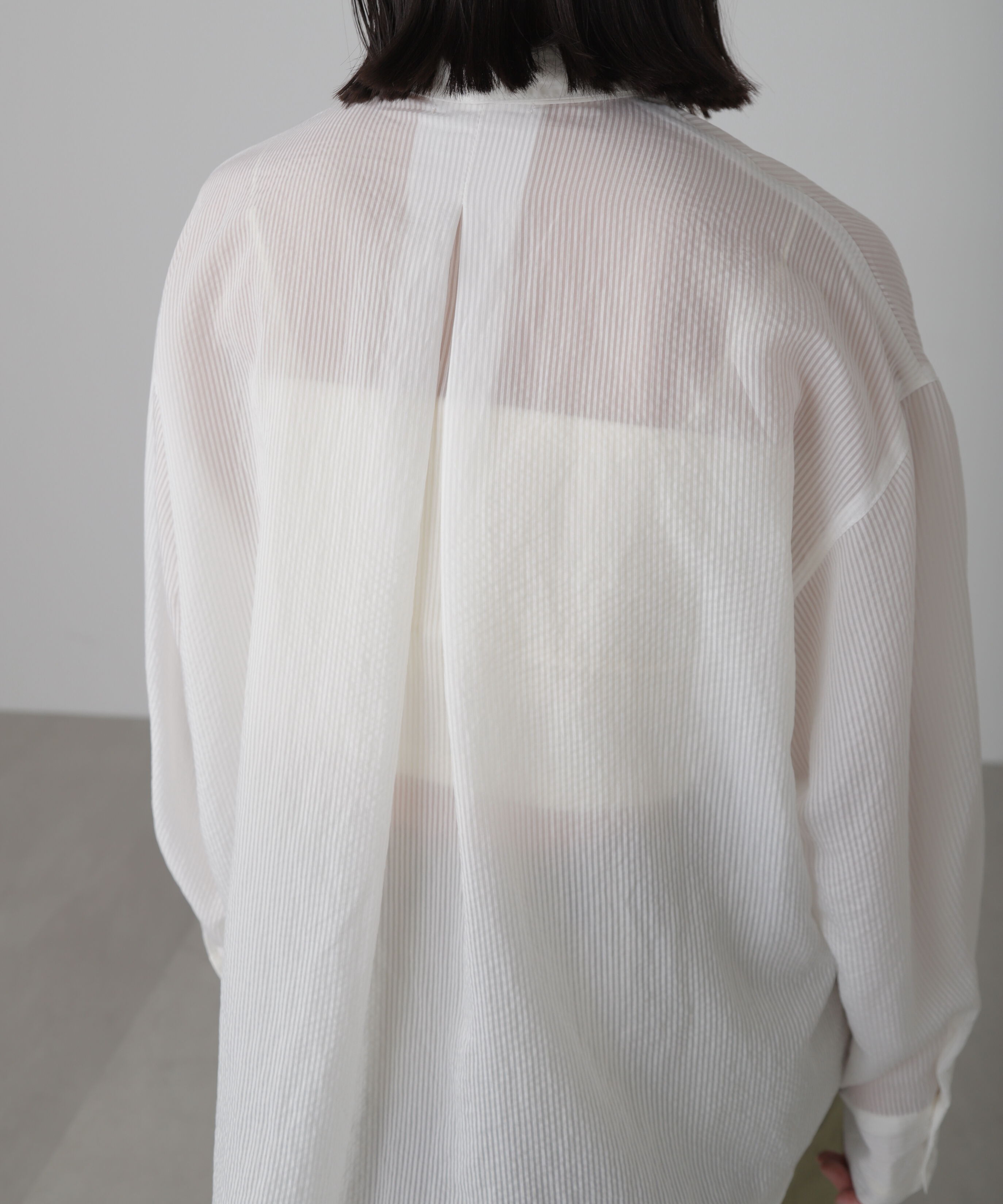  「シアーストライプオーバーシャツ」|シャツ・ブラウス|