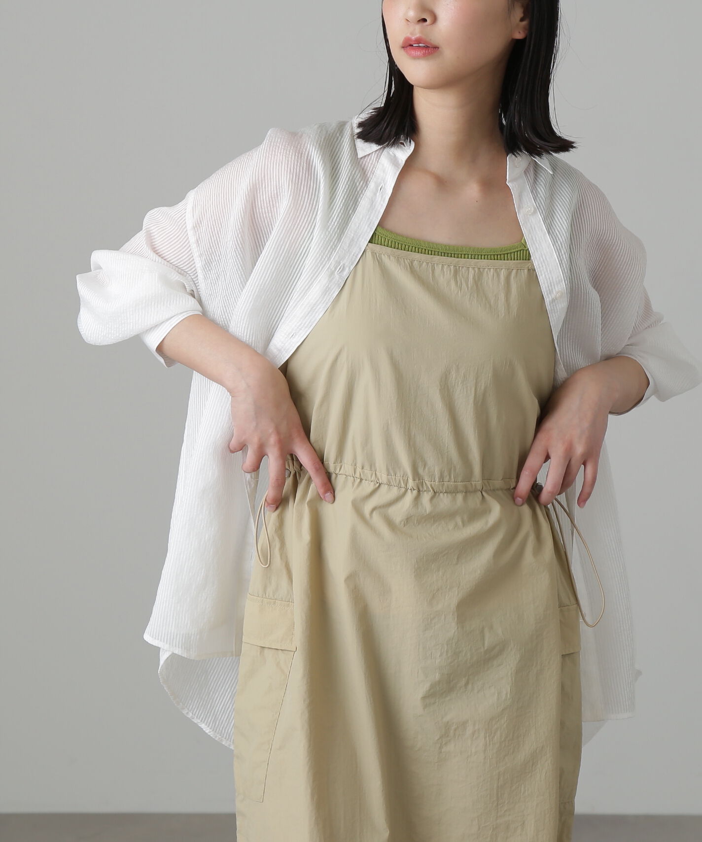  「シアーストライプオーバーシャツ」|シャツ・ブラウス|