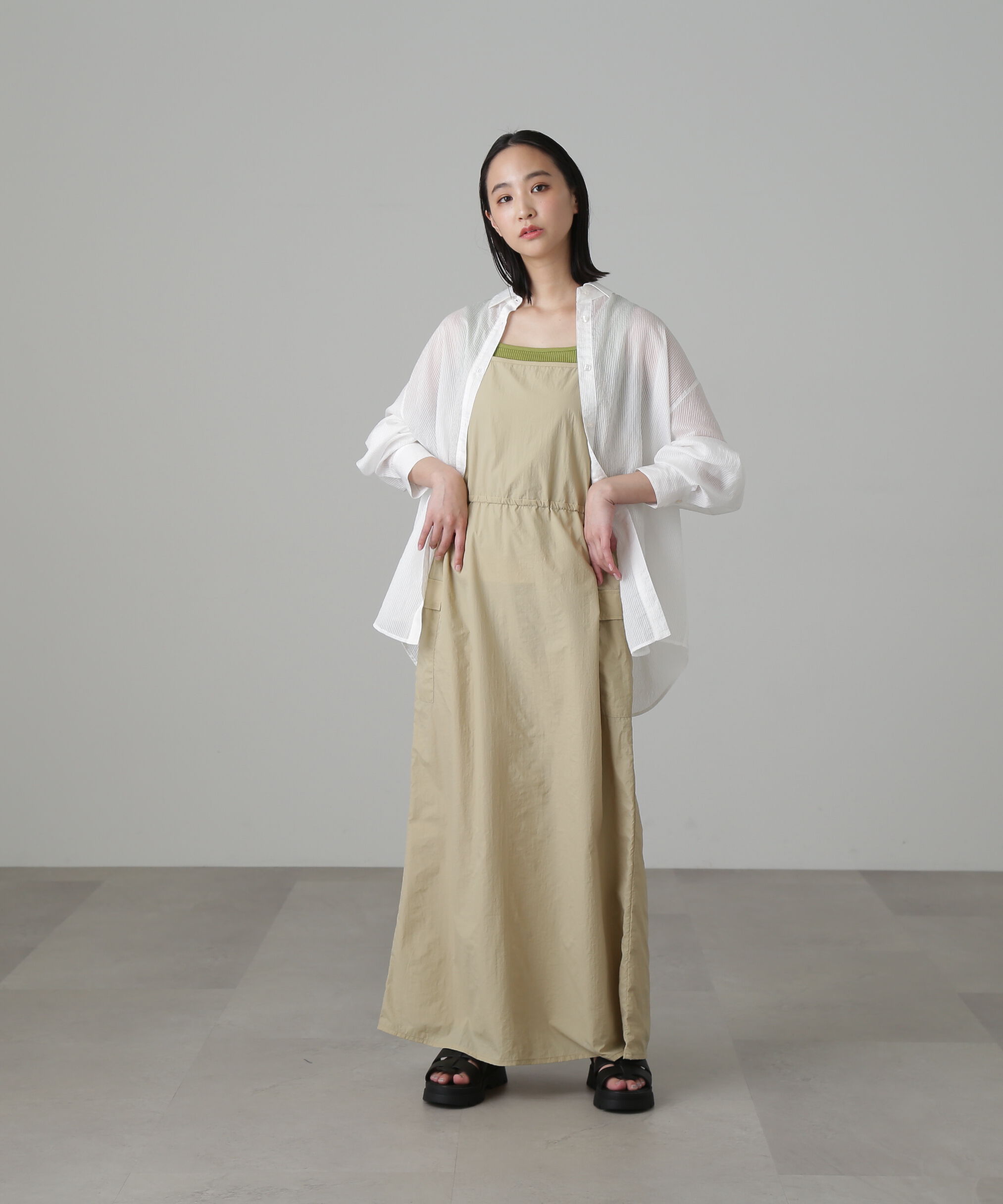  「シアーストライプオーバーシャツ」|シャツ・ブラウス|