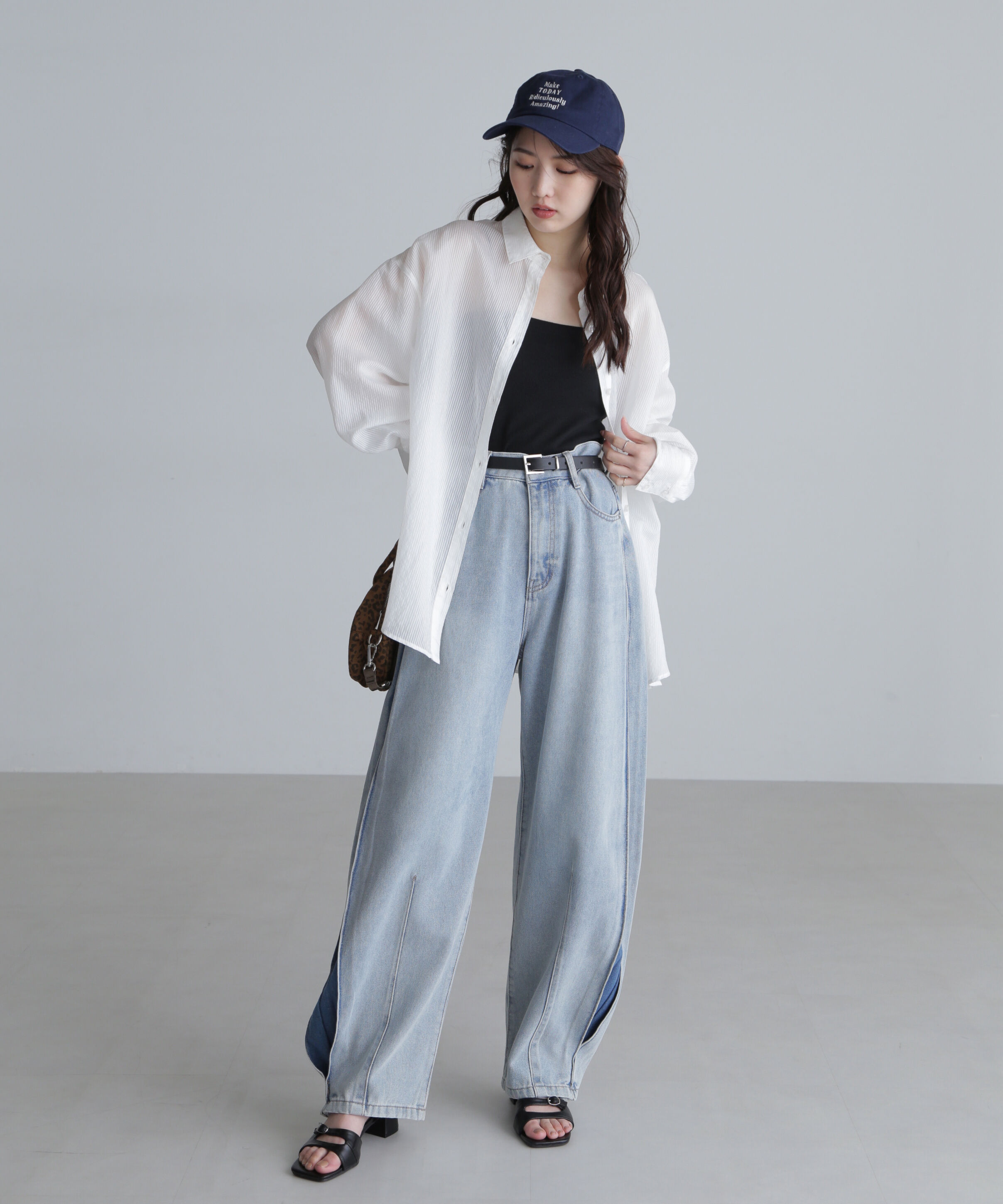  「シアーストライプオーバーシャツ」|シャツ・ブラウス|