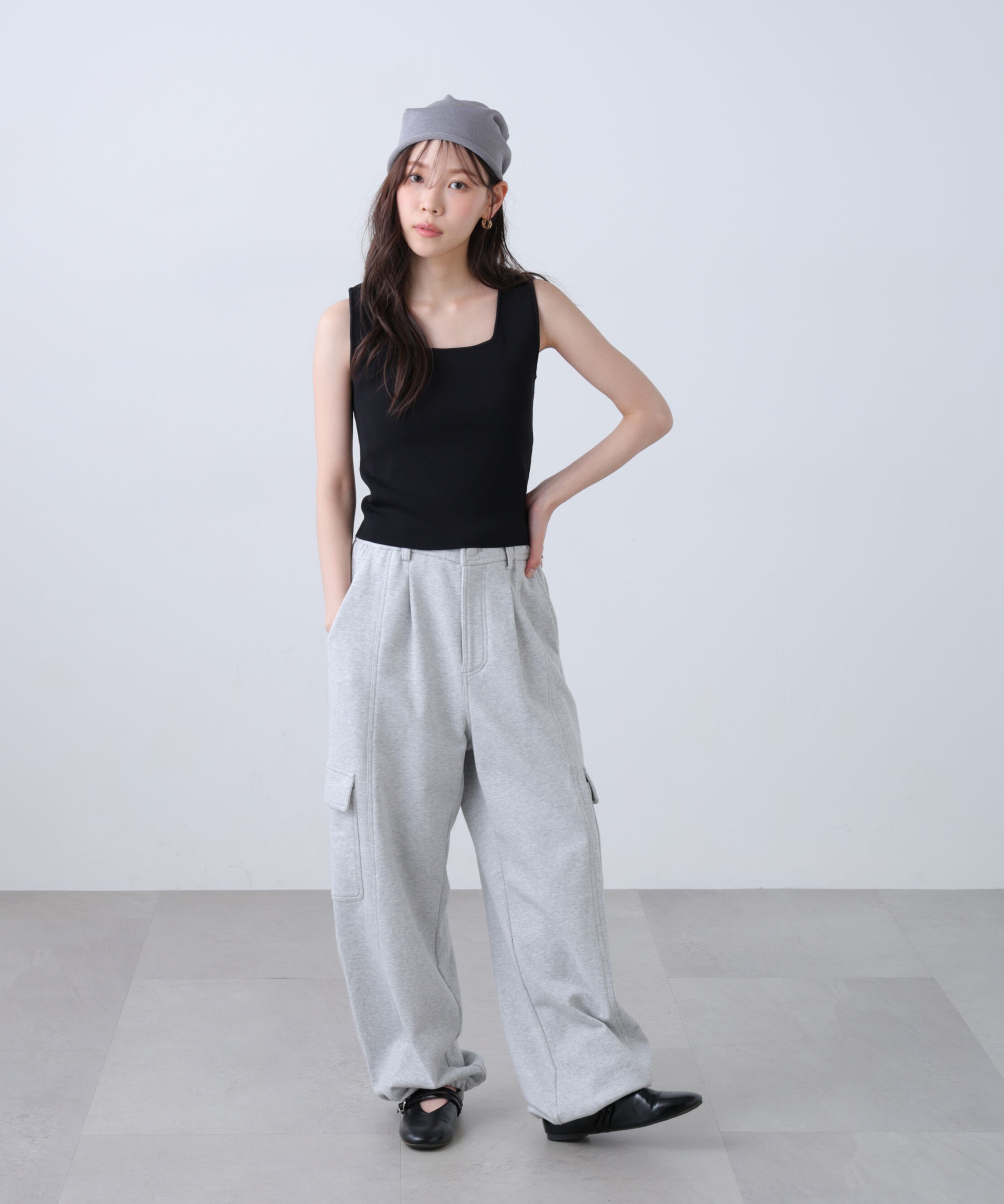  「総針スクエアネックタンクニット」|ニット・セーター|