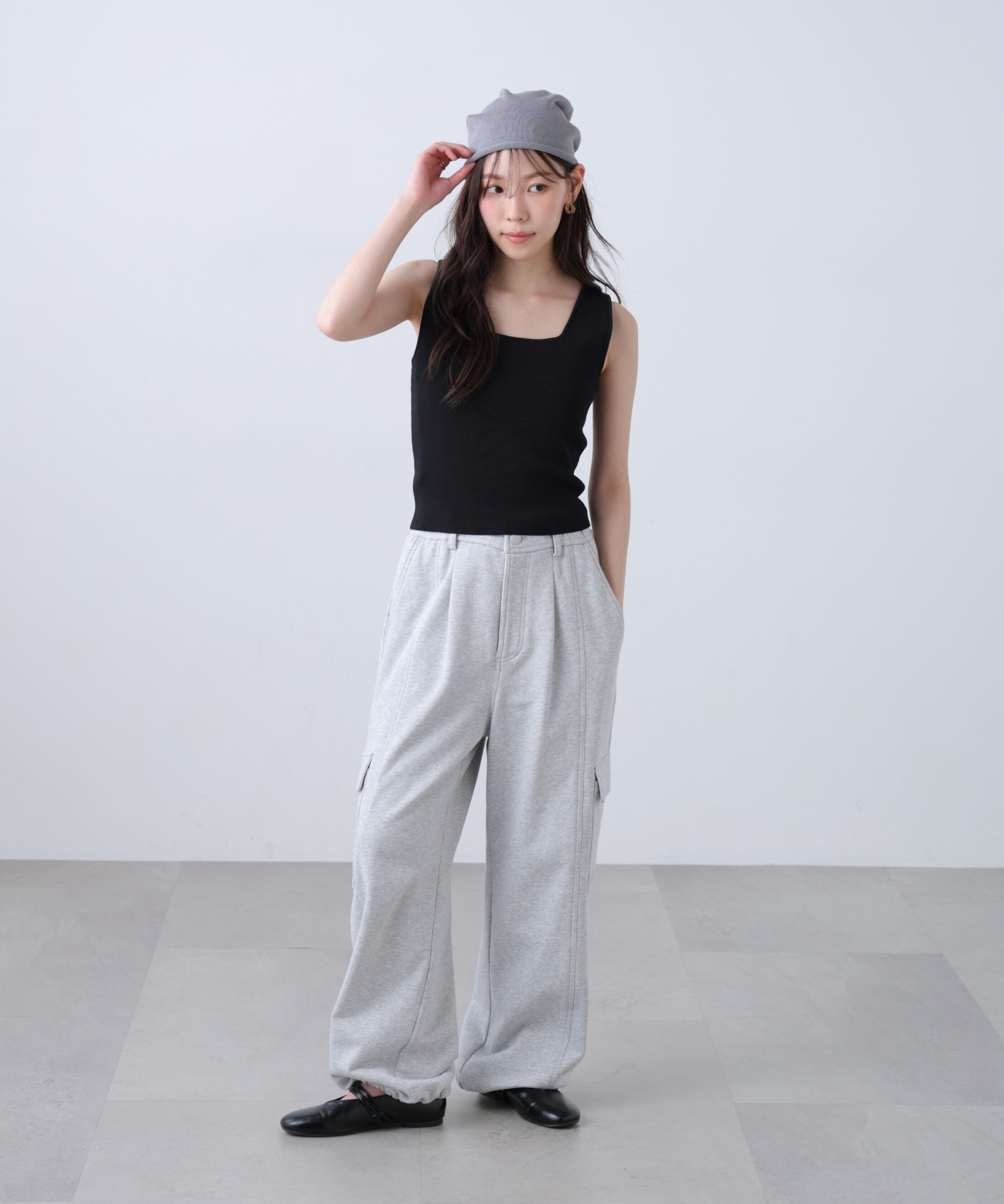  「総針スクエアネックタンクニット」|ニット・セーター|