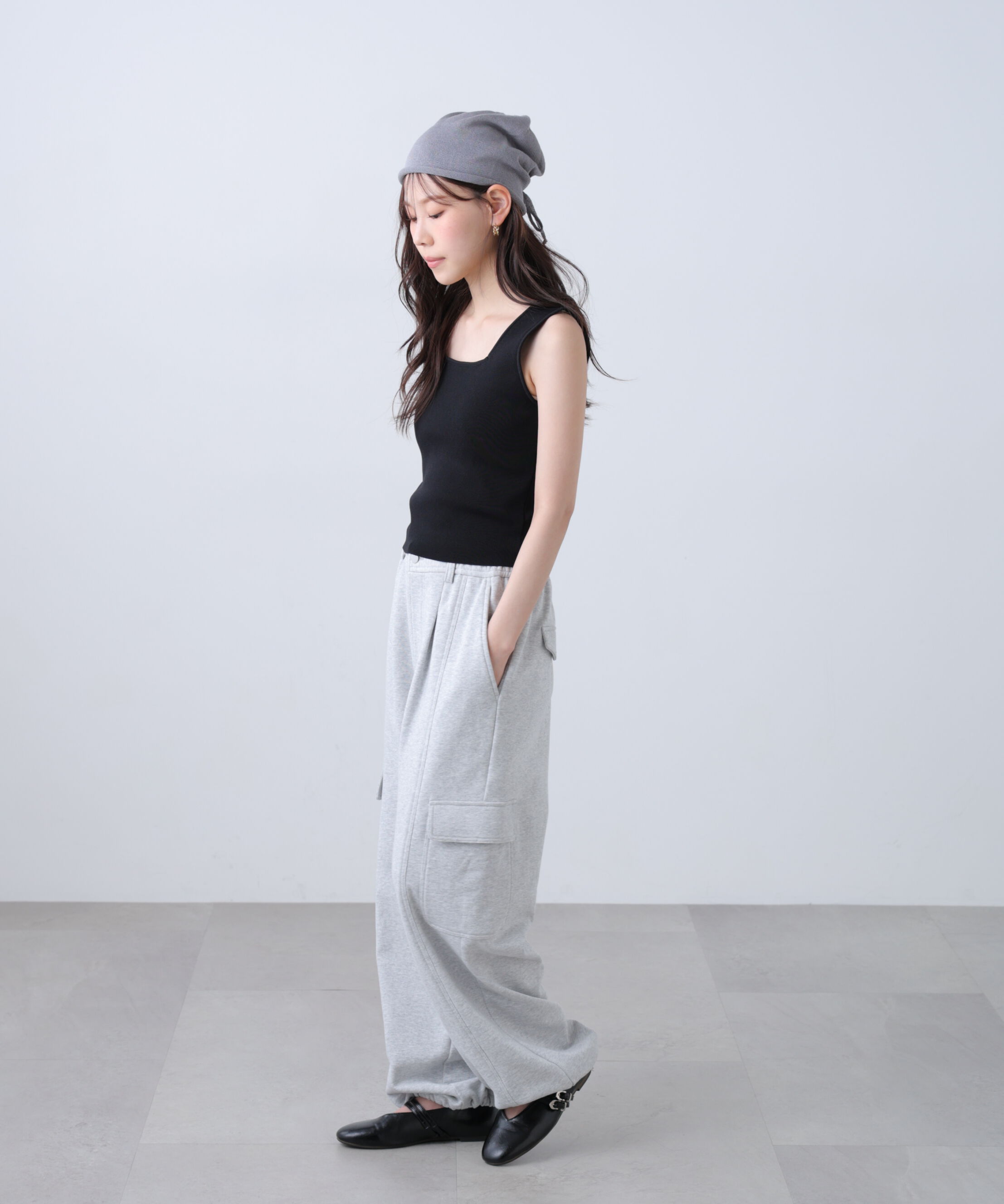  「総針スクエアネックタンクニット」|ニット・セーター|