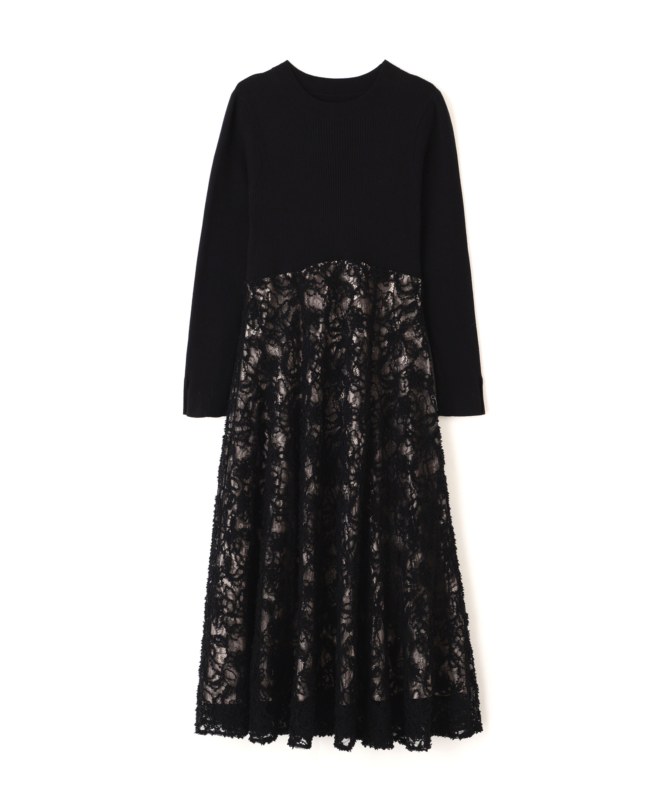 PROPORTION BODY DRESSING「レースドッキングニットワンピース 26SS」|ワンピース|