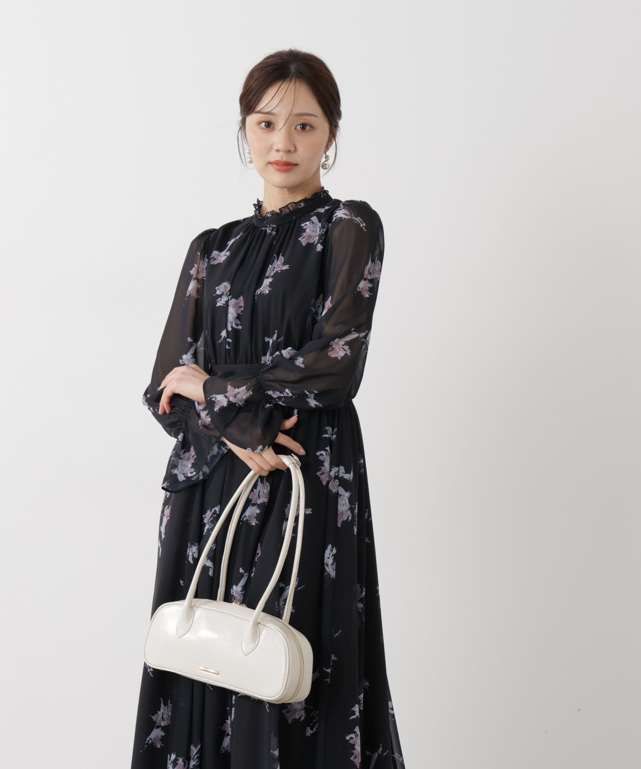 PROPORTION BODY DRESSING「花柄プリントギャザーワンピース」|ワンピース|