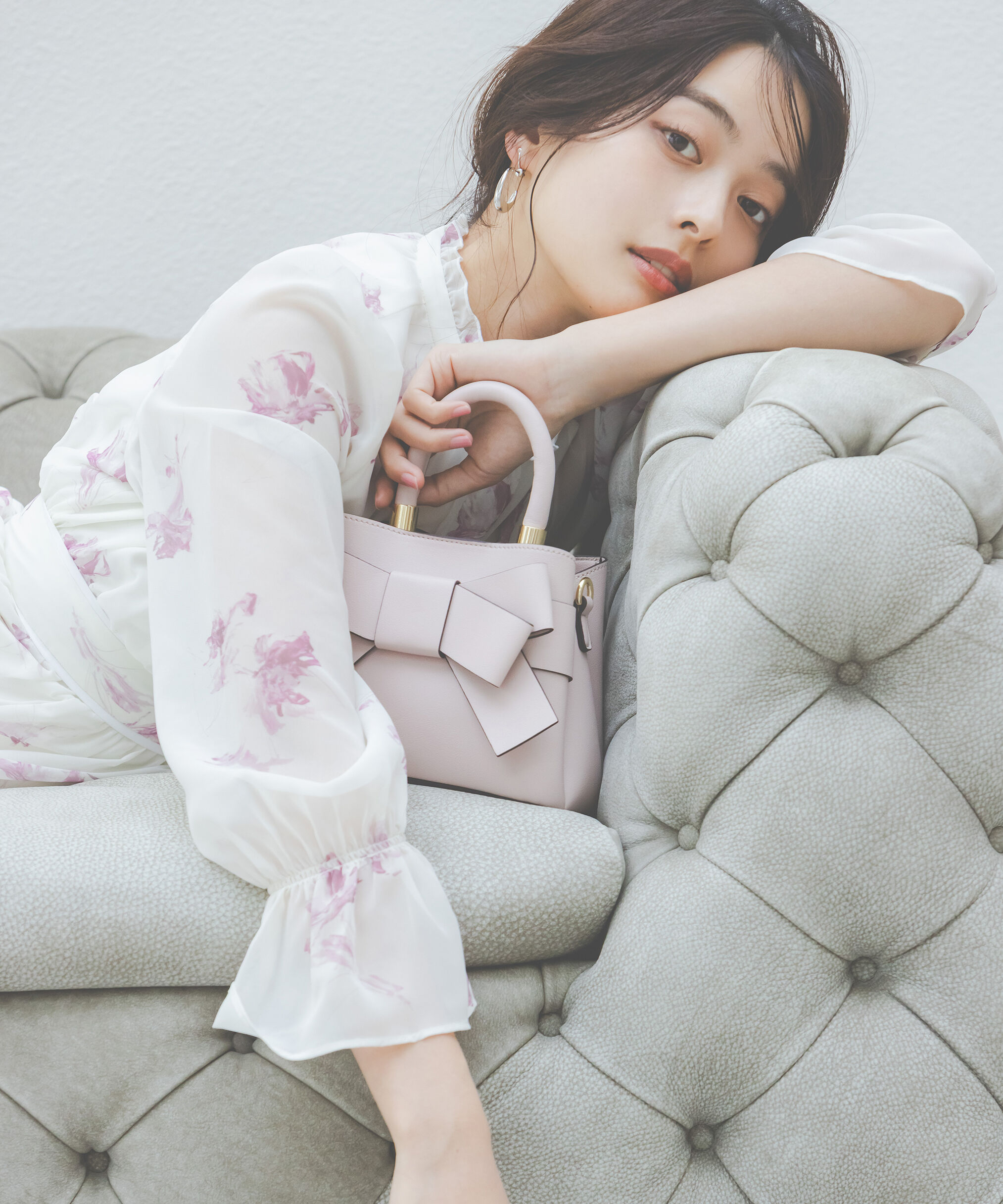 PROPORTION BODY DRESSING「花柄プリントギャザーワンピース」|ワンピース|