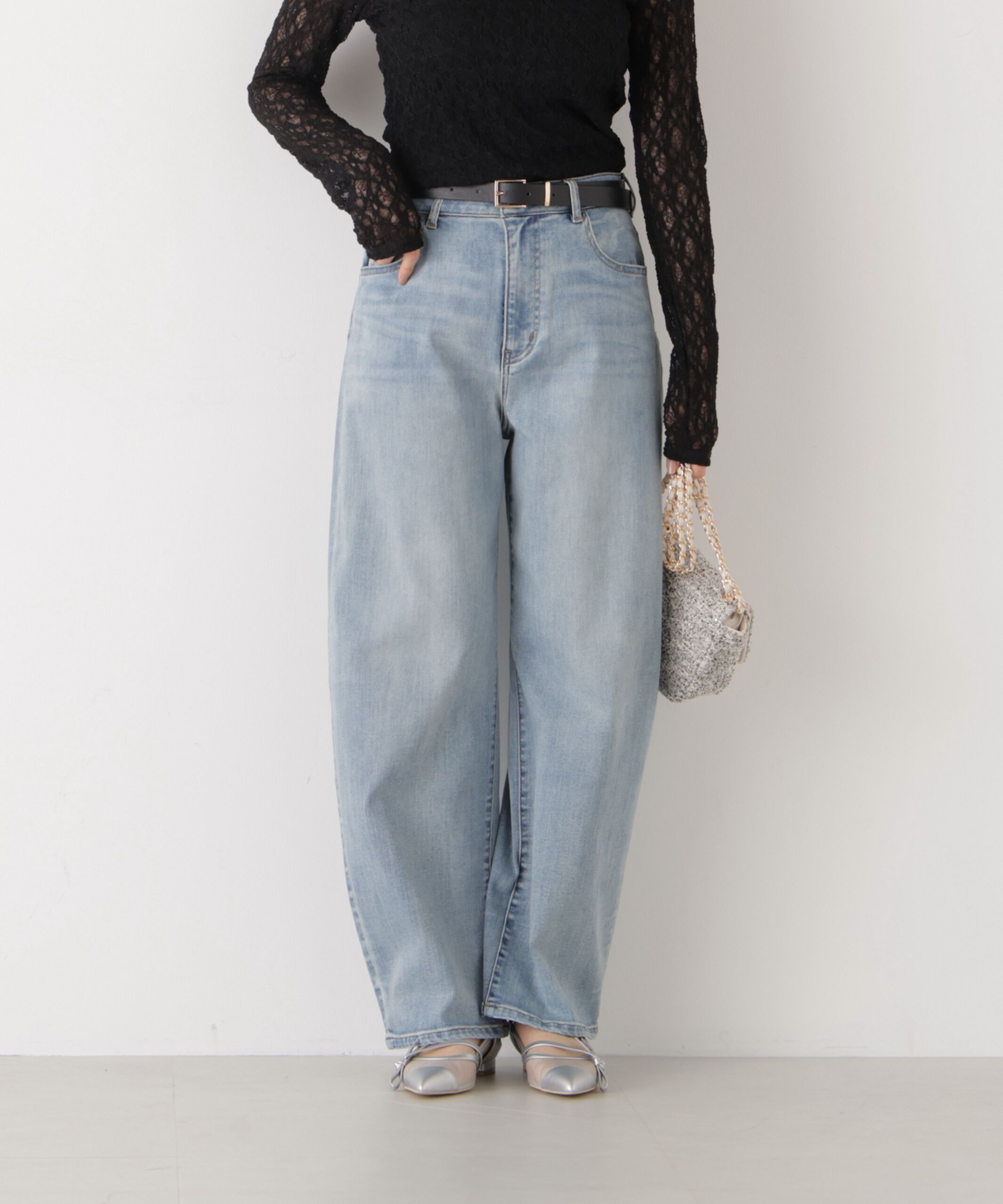 PROPORTION BODY DRESSING「〈a/mie〉カーブデニムパンツ　26SS」|その他|