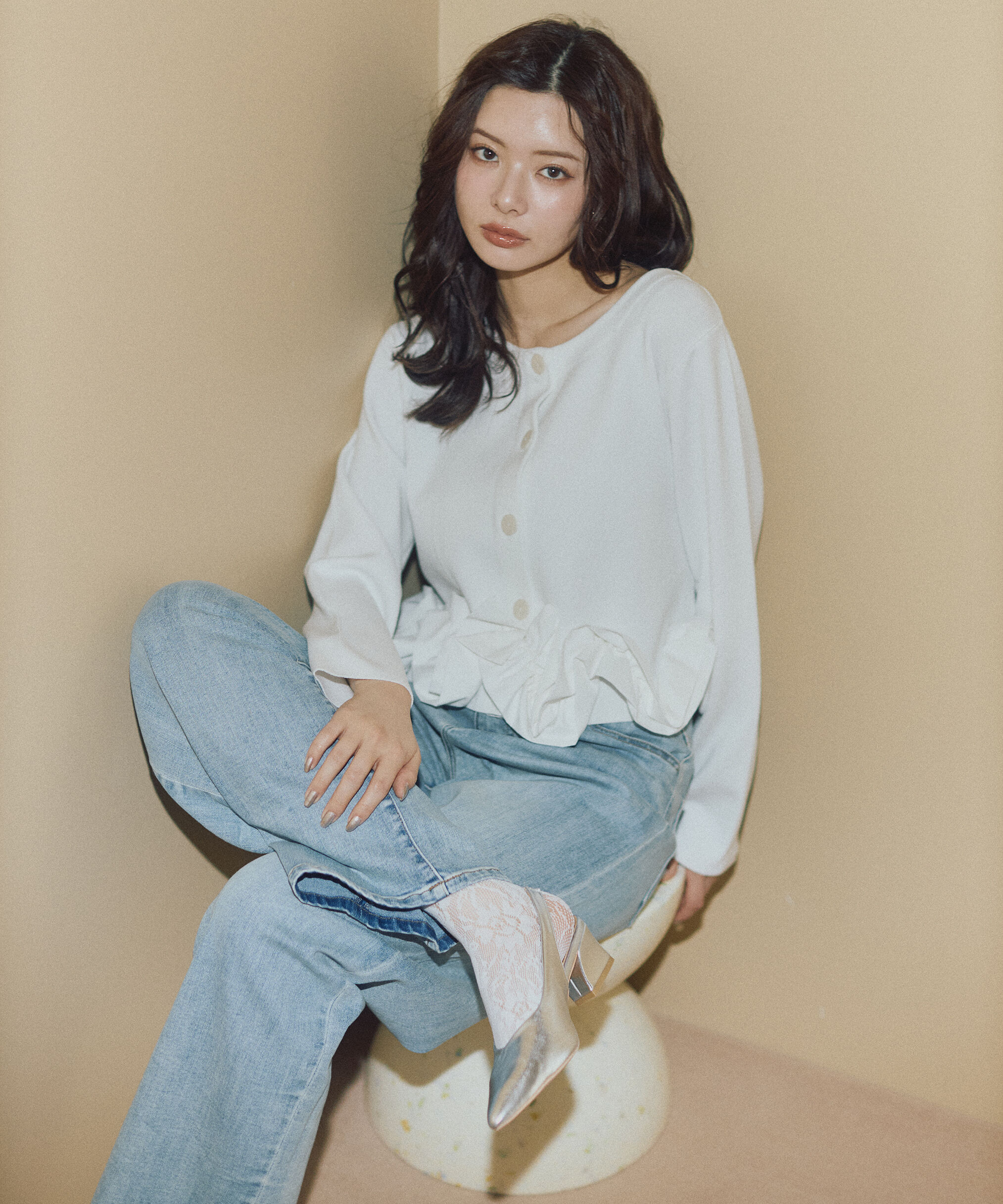 PROPORTION BODY DRESSING「〈a/mie〉カーブデニムパンツ　26SS」|その他|