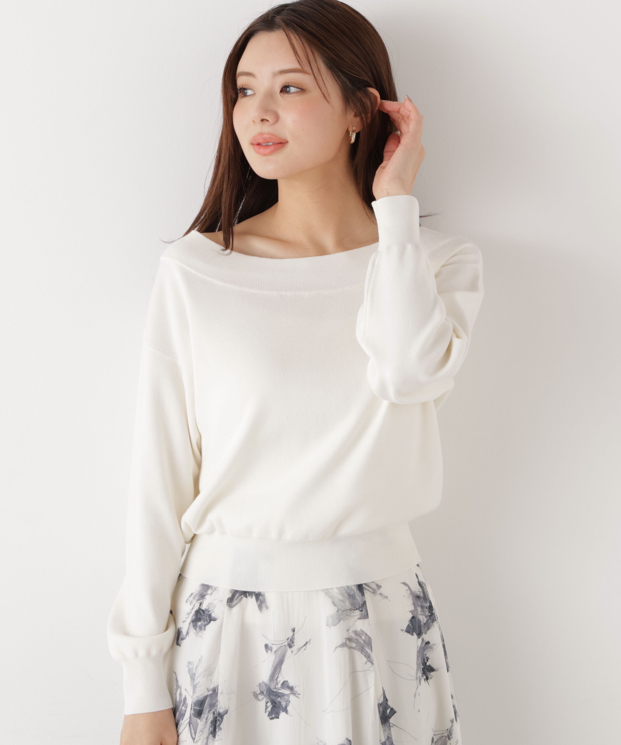 PROPORTION BODY DRESSING「2wayベーシックニット　　26SS」|ニット・セーター|エクリュ1