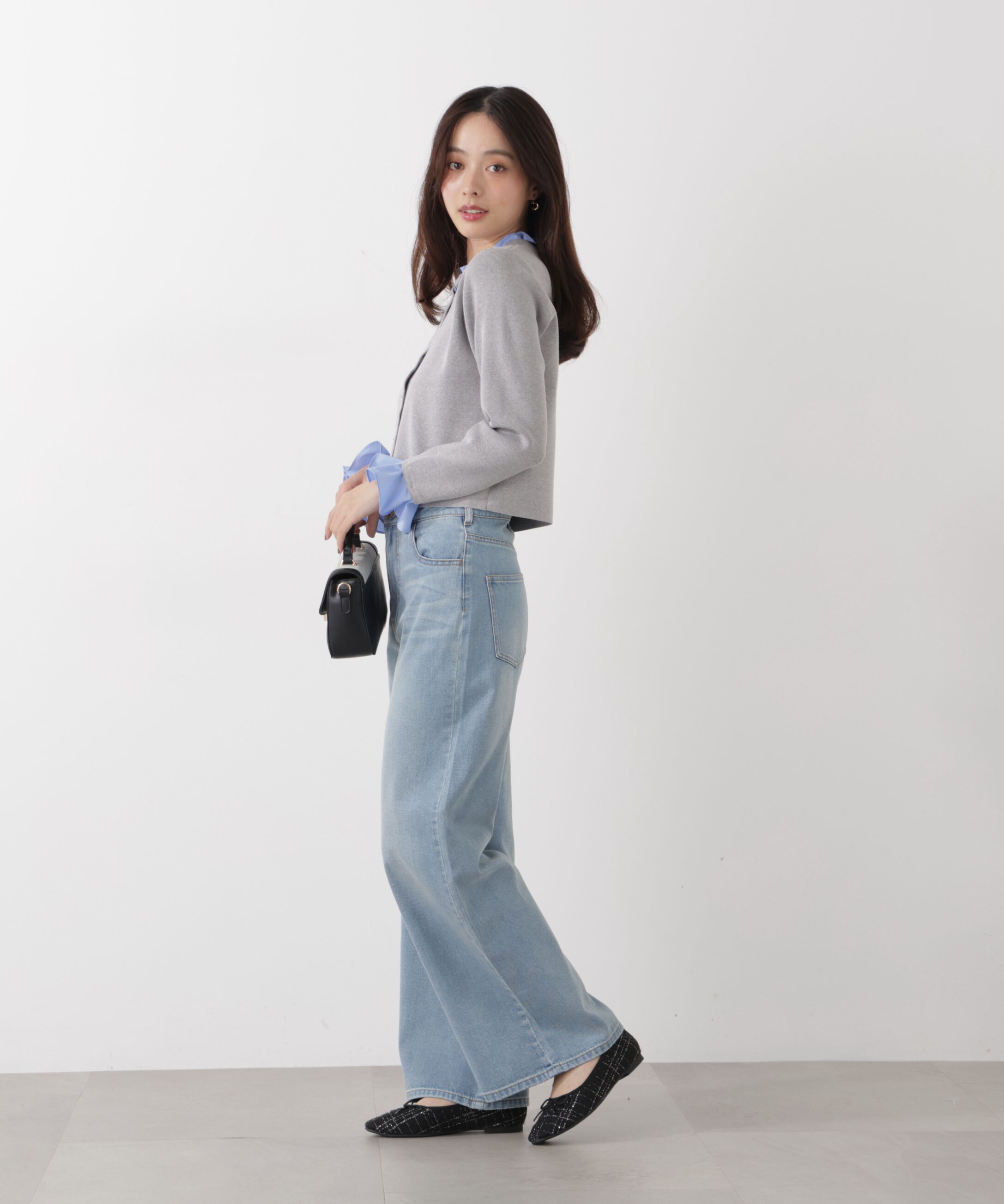 PROPORTION BODY DRESSING「フリルショートカーディガン　26SS」|カーディガン|