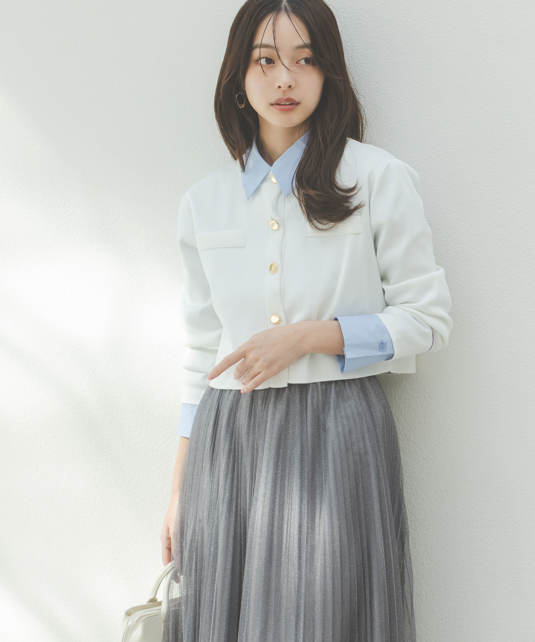 PROPORTION BODY DRESSING「〈a/mie〉シルク混ニットカーディガン　26SS」|ニット・セーター|