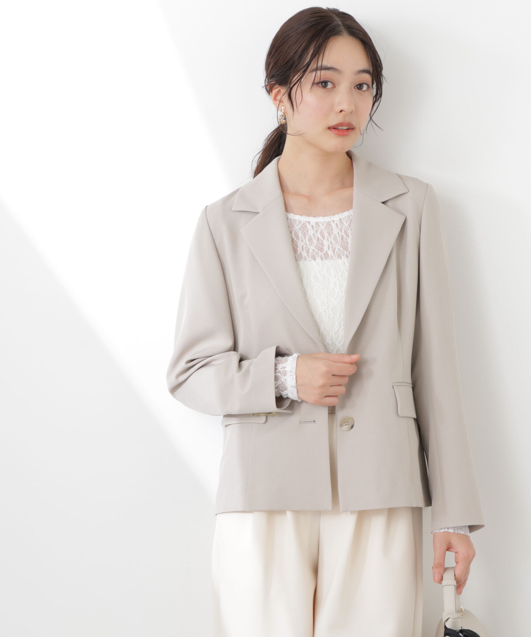 PROPORTION BODY DRESSING「ミディアムショートテーラードジャケット　26SS」|その他|ベージュ