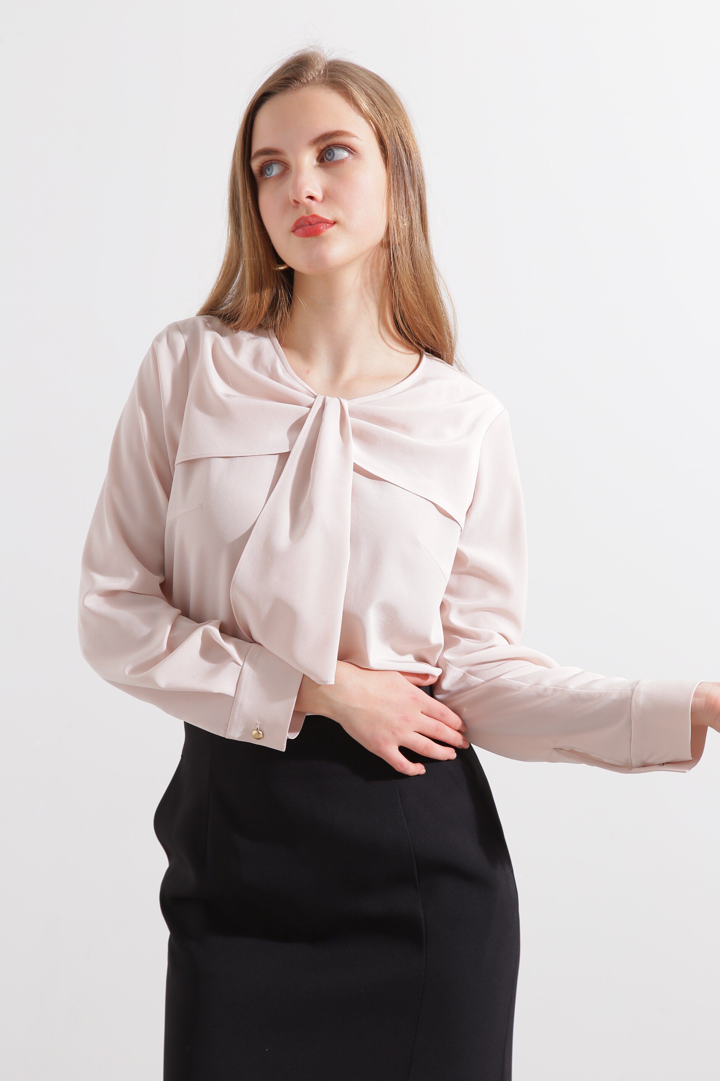  「◆ギャザーボウタイブラウス」|シャツ・ブラウス|