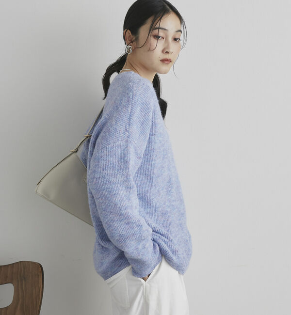 Doux archives「モヘアタッチカシュクールニット」|ニット・セーター|
