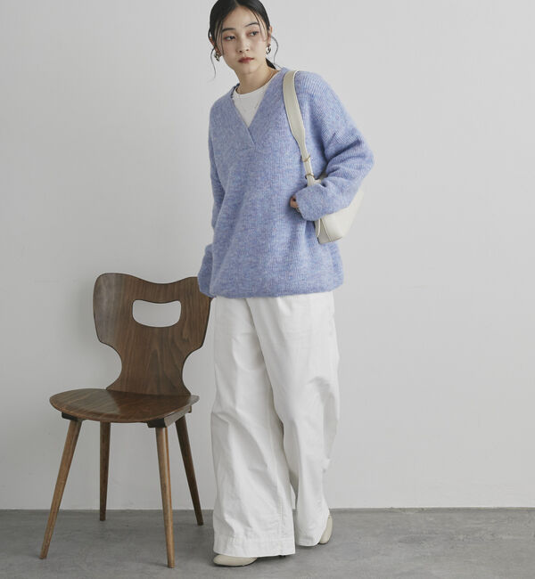 Doux archives「モヘアタッチカシュクールニット」|ニット・セーター|