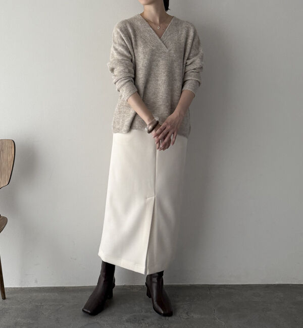 Doux archives「モヘアタッチカシュクールニット」|ニット・セーター|