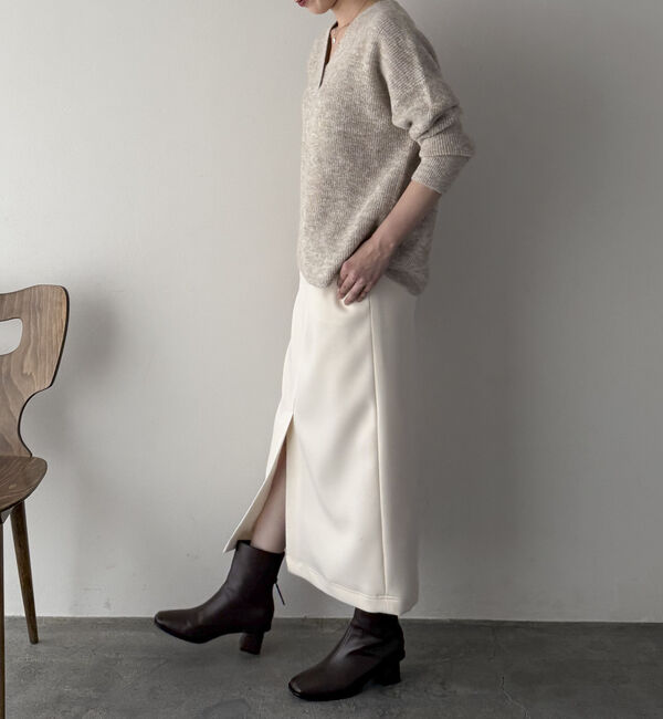 Doux archives「モヘアタッチカシュクールニット」|ニット・セーター|