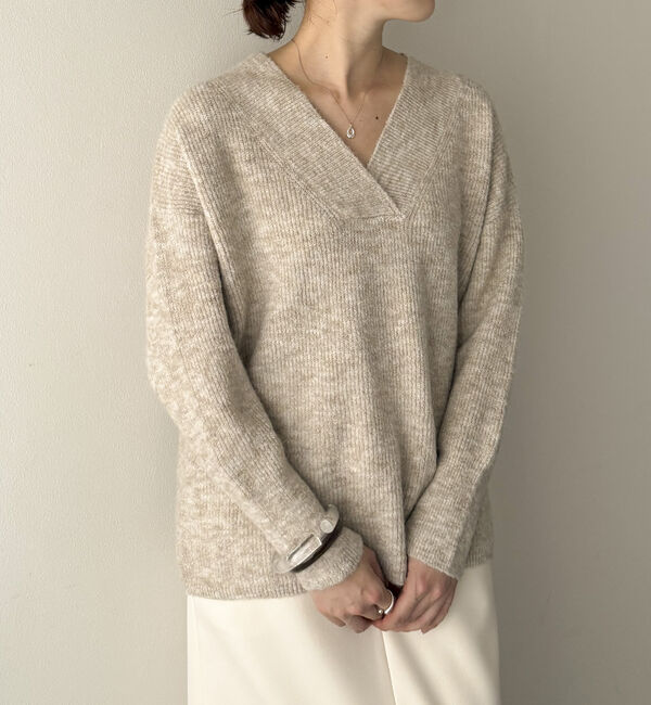 Doux archives「モヘアタッチカシュクールニット」|ニット・セーター|