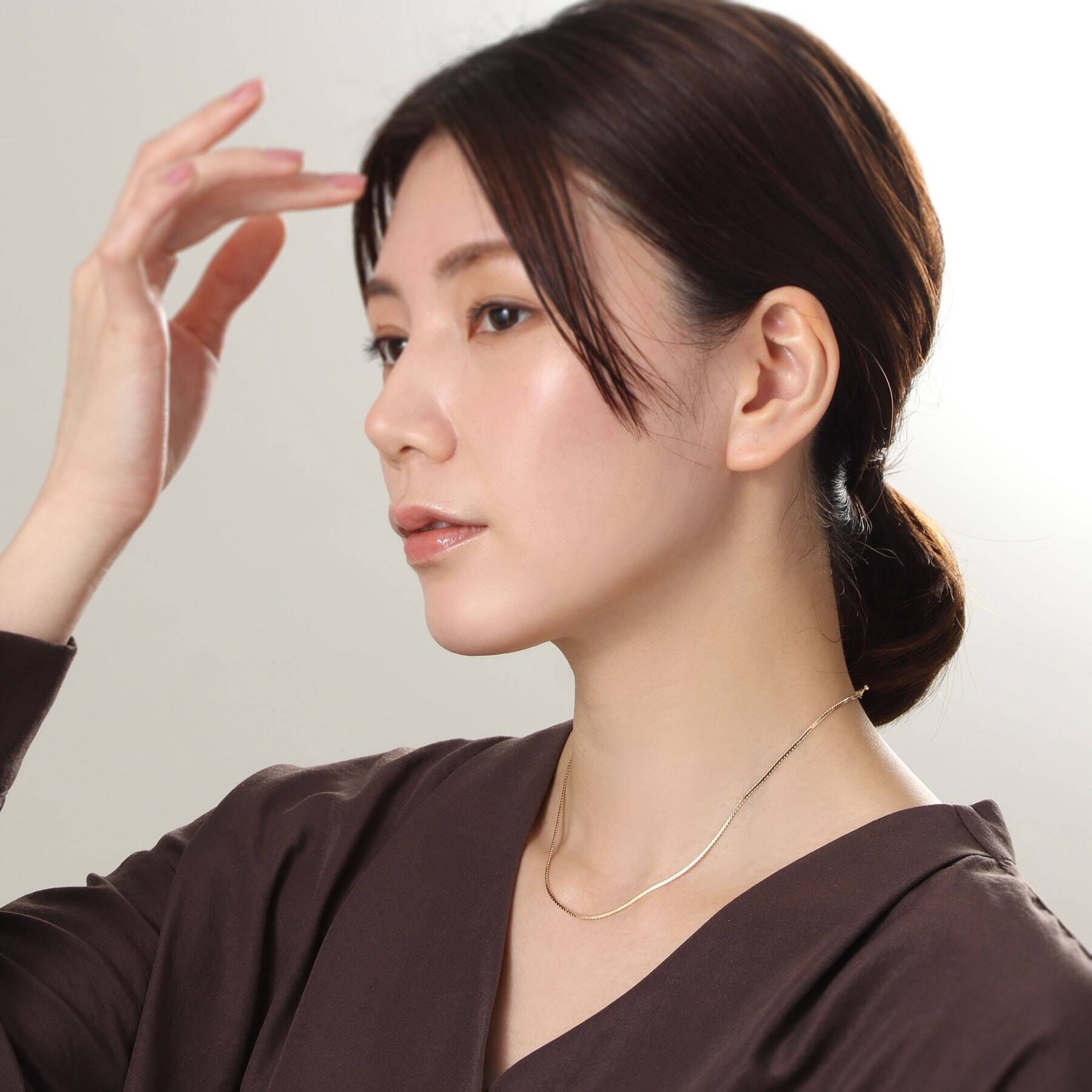 COCOSHNIK「K18ベネチアンフラット ネックレス」|ネックレス|