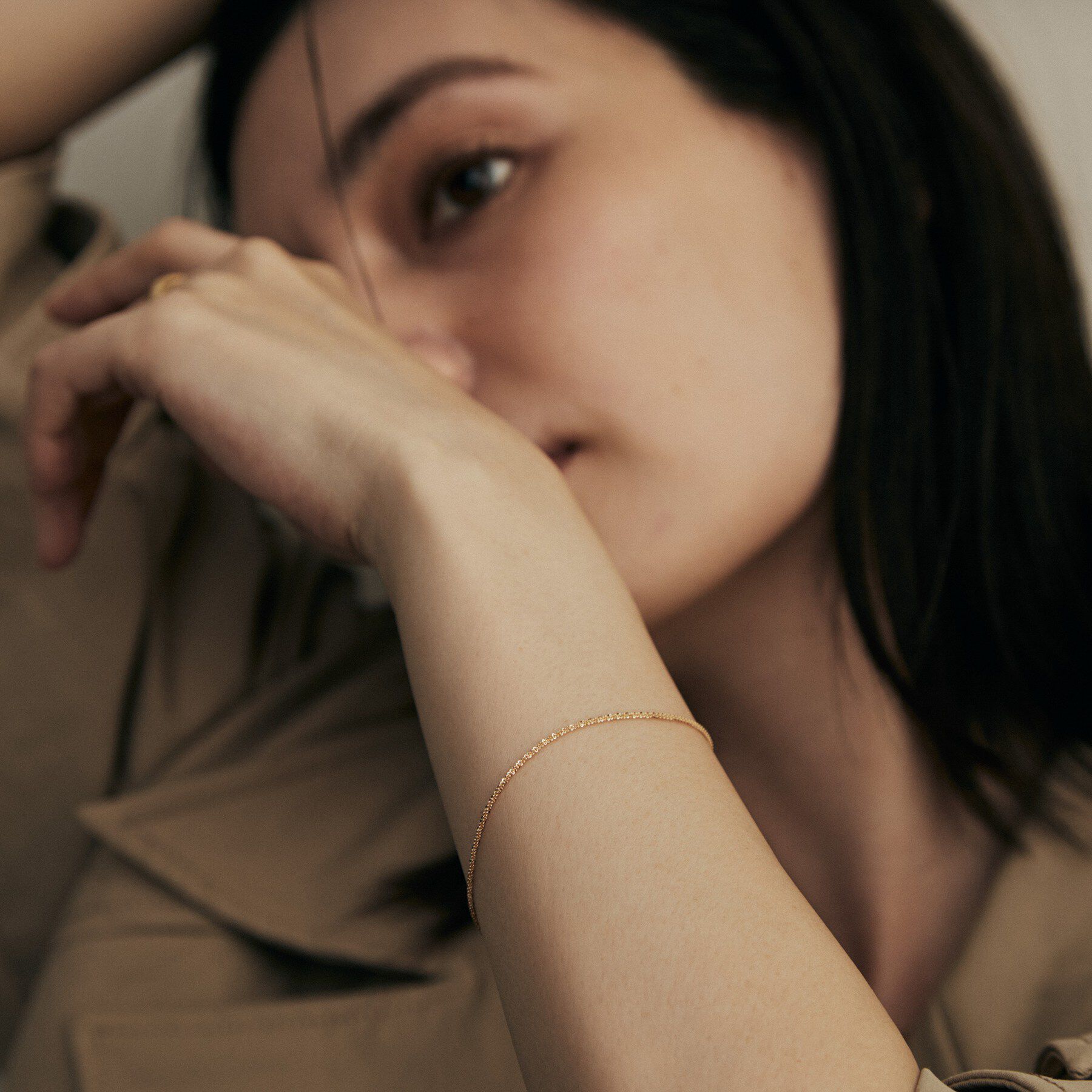 COCOSHNIK「K18クリスクロスチェーン ブレスレット」|ブレスレット・バングル|