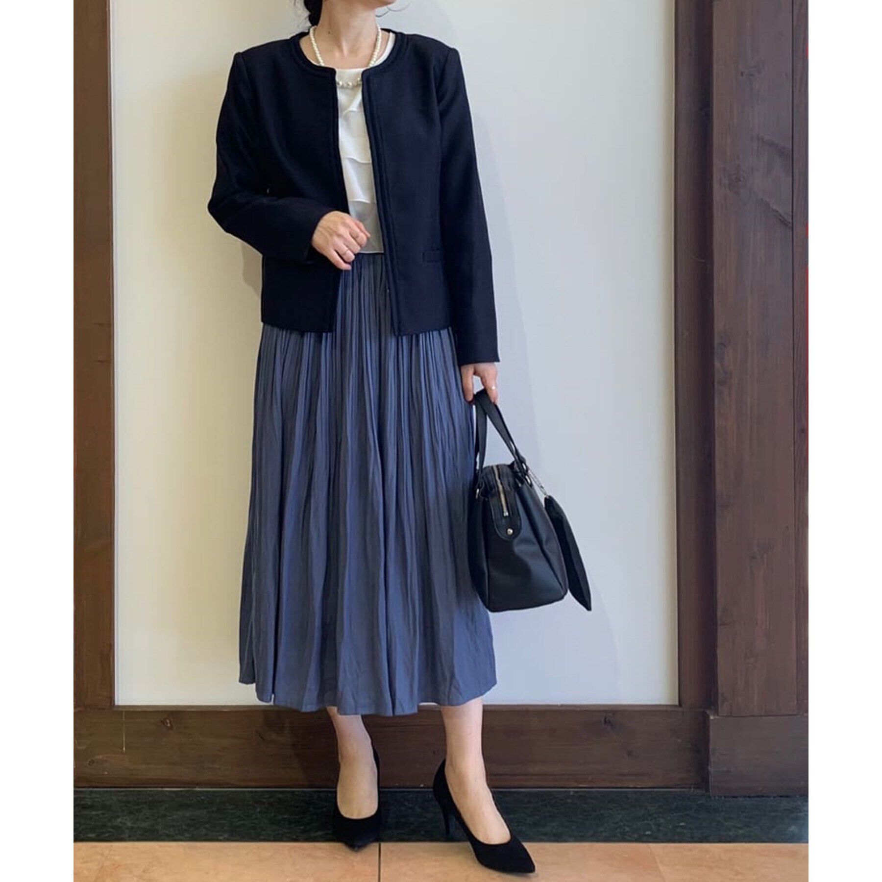 SHOO･LA･RUE「【S-5L/洗える】らくドビーノーカラージャケット」|ノーカラージャケット|