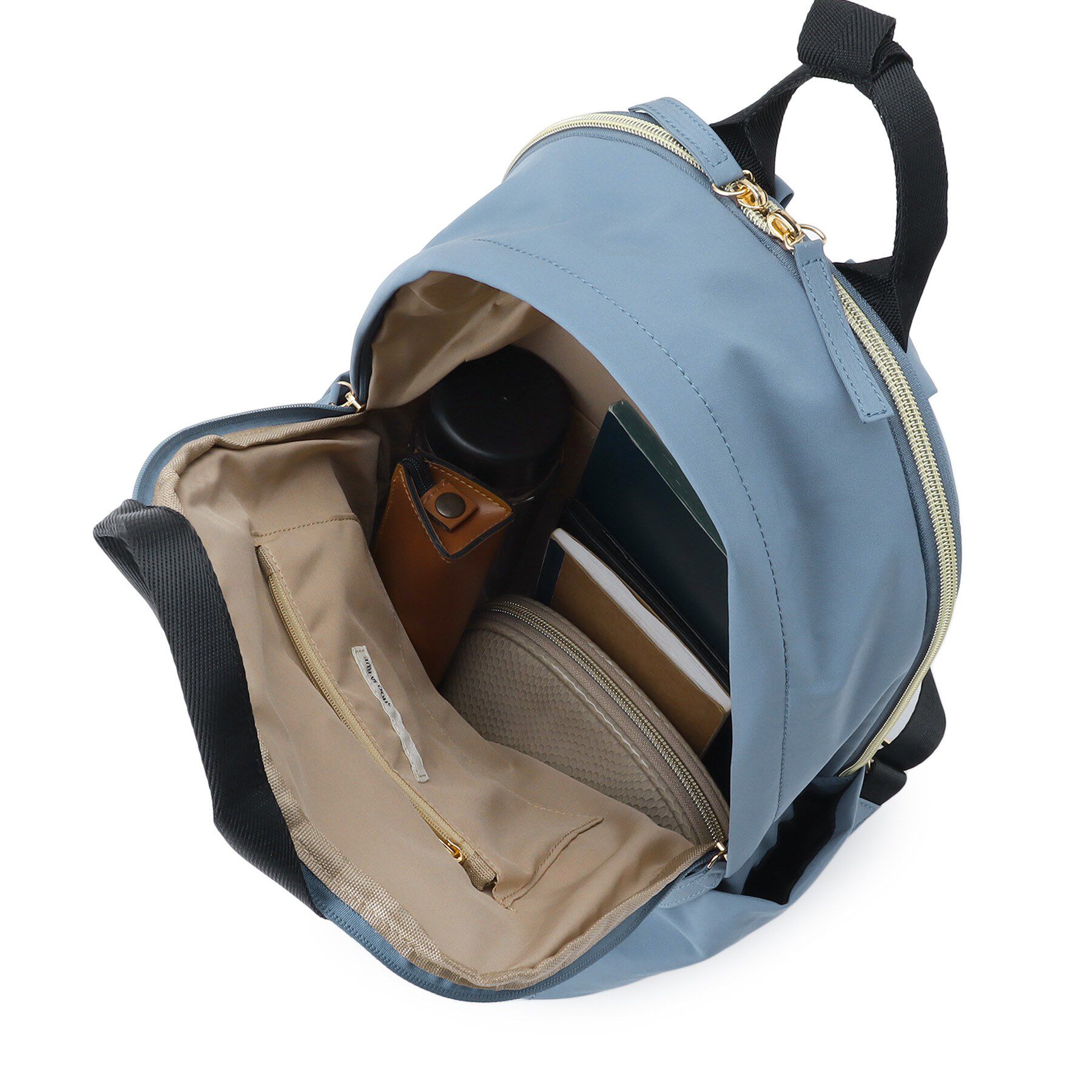 SHOO･LA･RUE「【撥水/9ポケット】コロンとしたフォルムが愛らしい キャリーオン ラウンドリュック」|リュック|