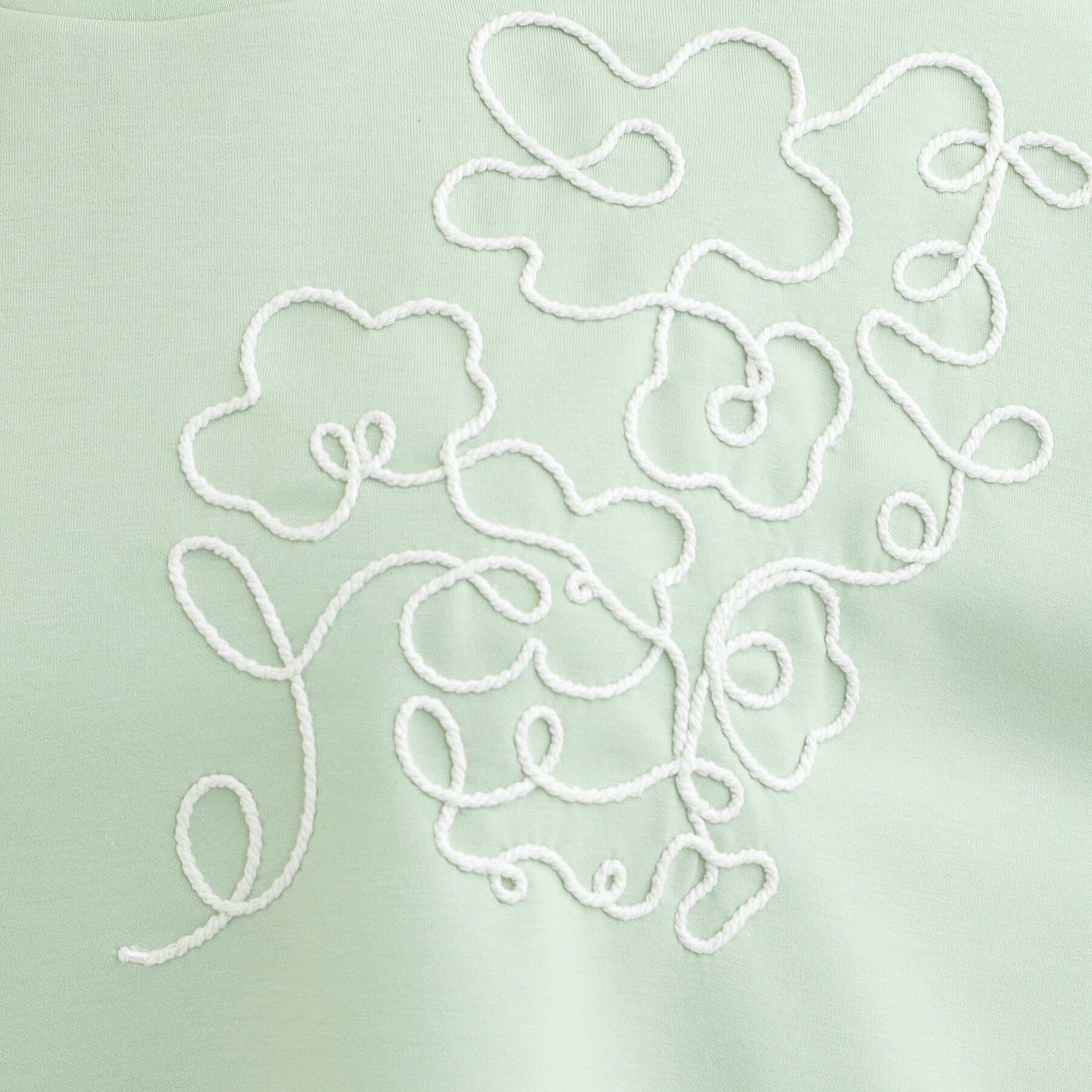 SHOO･LA･RUE「【S-LL】美しいシルエット お花ロープ刺繍ダンボールトップス」|Tシャツ・カットソー|