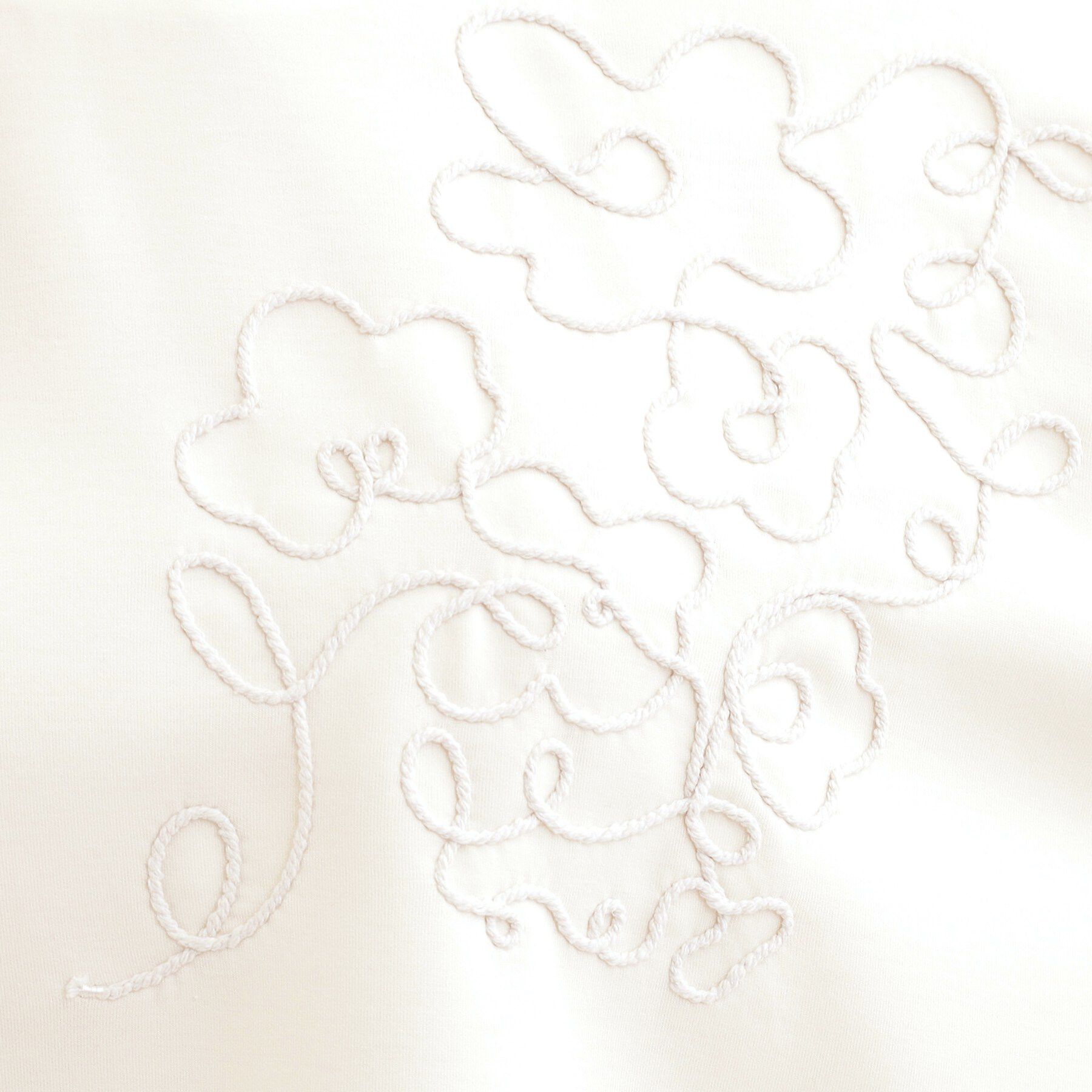 SHOO･LA･RUE「【S-LL】美しいシルエット お花ロープ刺繍ダンボールトップス」|Tシャツ・カットソー|