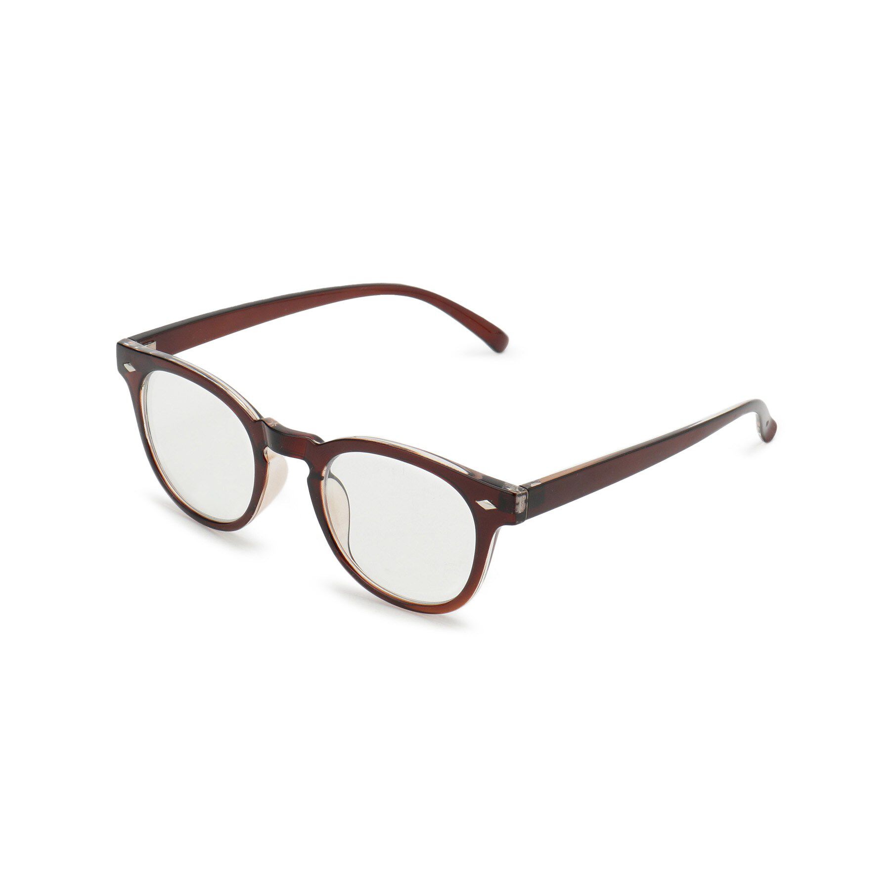 SHOO･LA･RUE「【ブルーライトカット】ベーシックフレームメガネ」|メガネ|ブラウン(043)