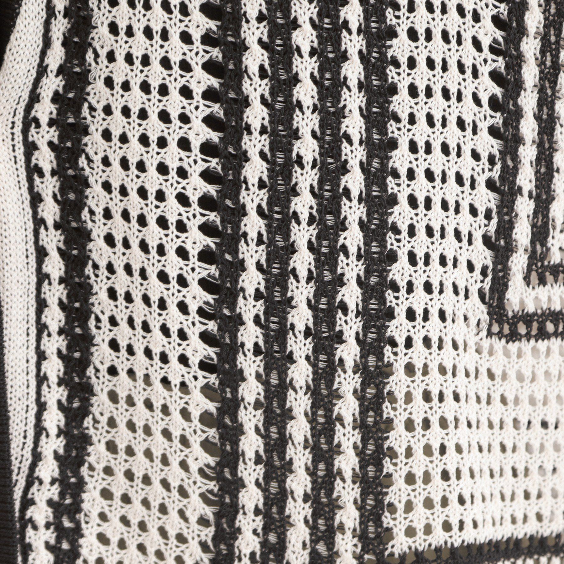 SHOO･LA･RUE「大人カジュアルなコーデに 配色クロシェ編み風カーディガン」|カーディガン|