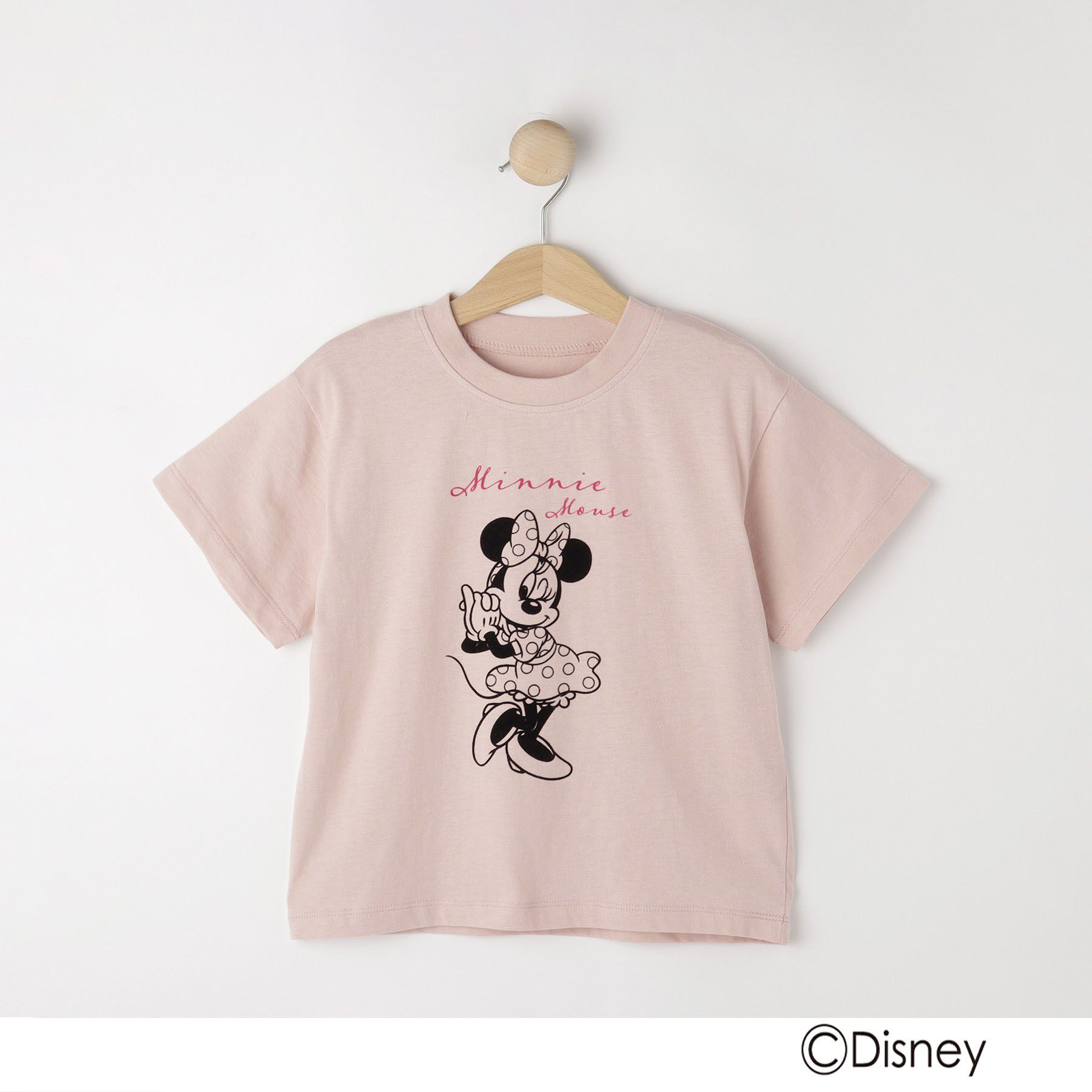 SHOO･LA･RUE「【Disney】フロッキー加工デザインTシャツ」|Tシャツ・カットソー|ライトピンク(270