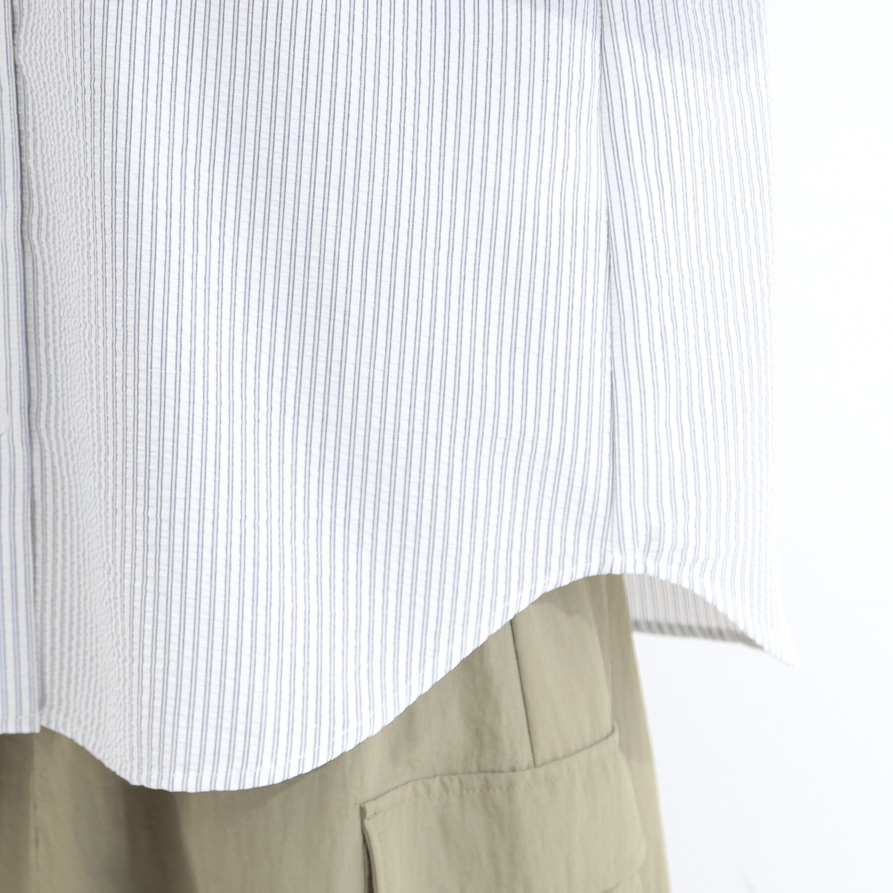 SHOO･LA･RUE「ストライプフードシャツ」|シャツ・ブラウス|