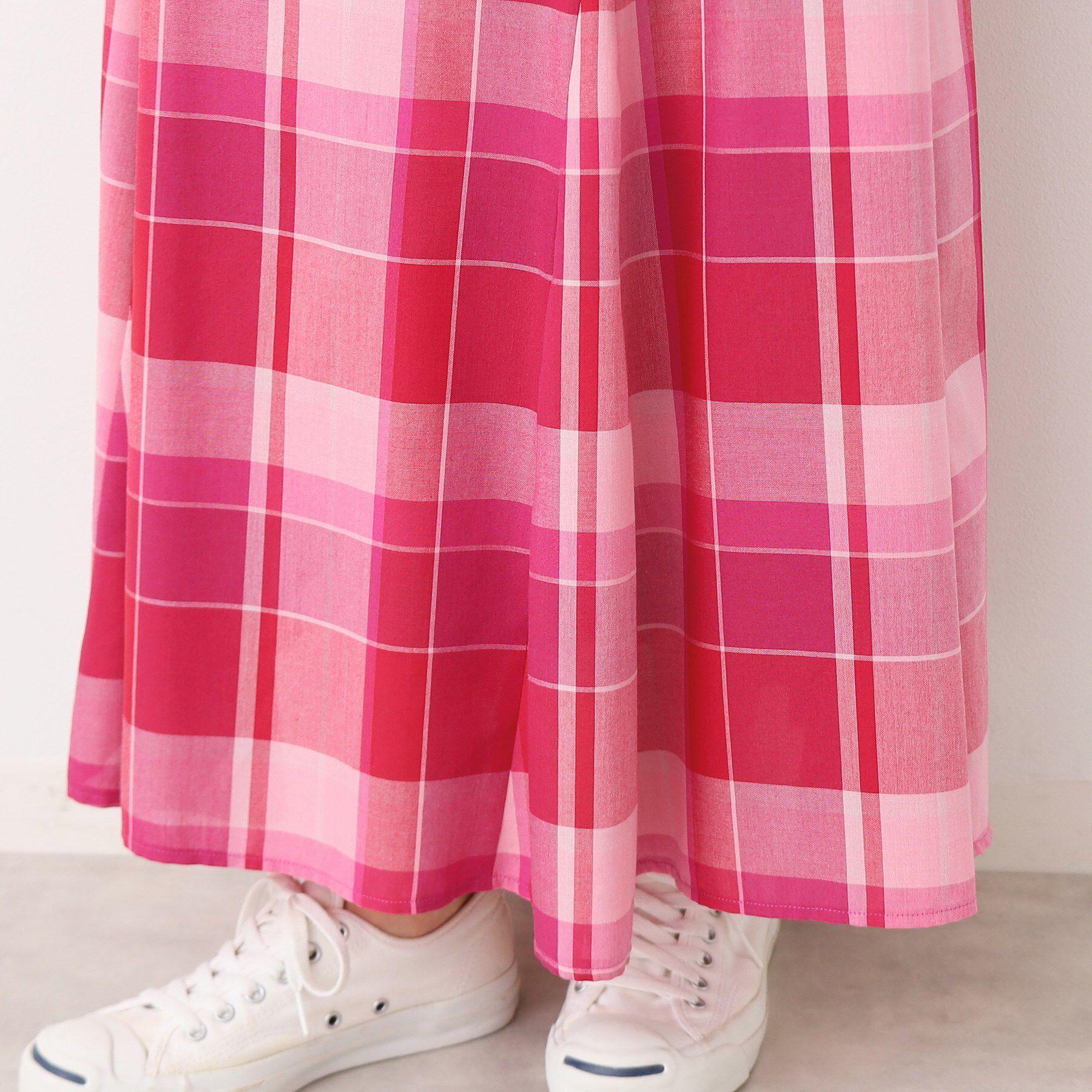 Dessin「【洗える・4サイズ展開】チェック柄マーメイドスカート（XS～L）」|スカート|