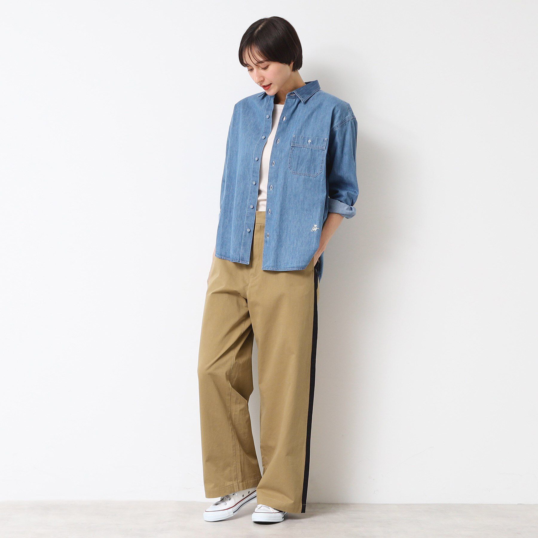 Dessin「【洗える】サイドライン入りワイドパンツ（S～L）」|その他|