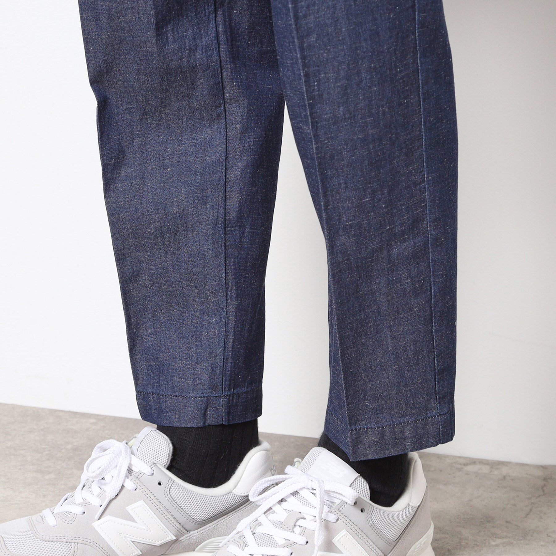 Dessin「【ウエストゴム・洗える】綿麻デニムリラックスパンツ」|その他|