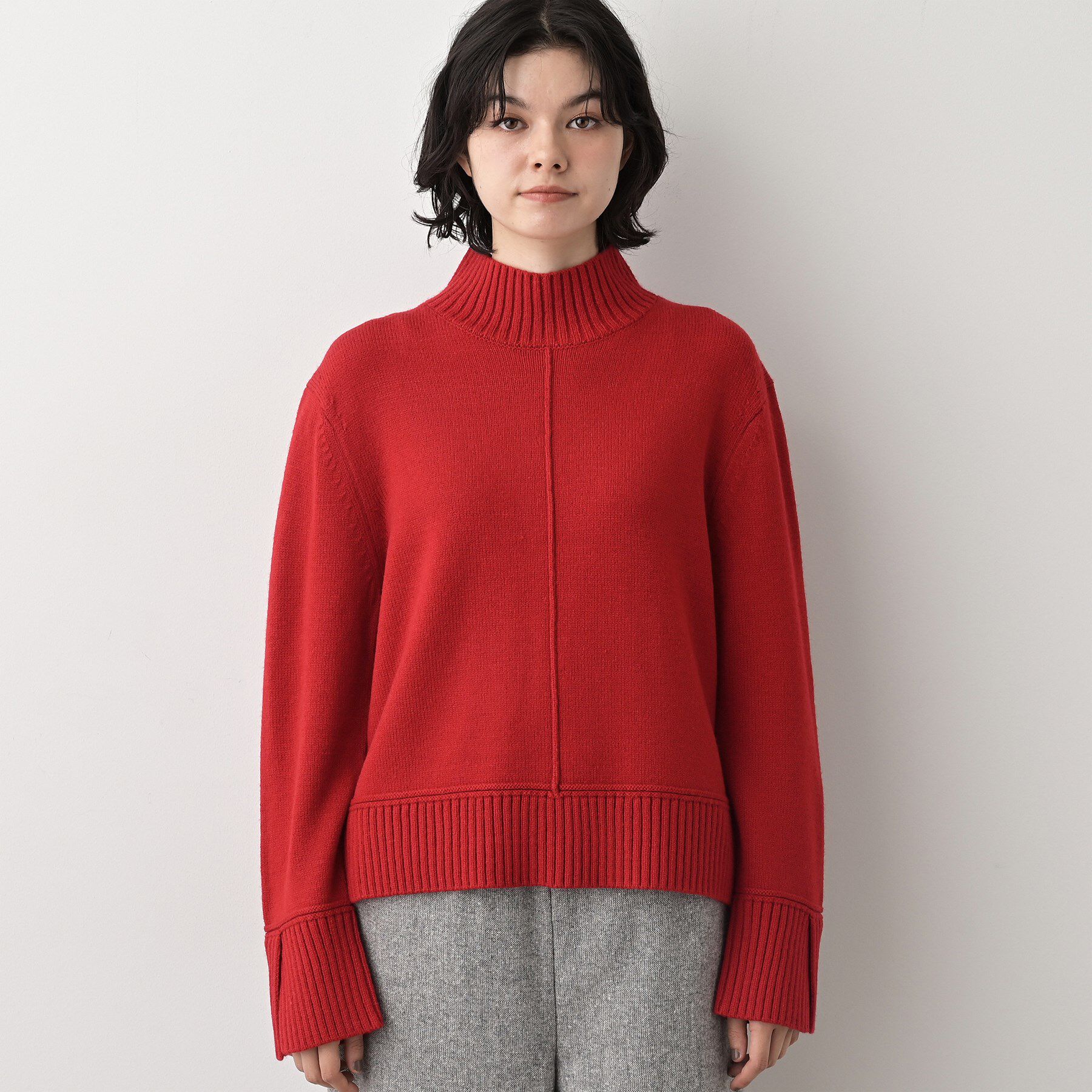 Dessin「【洗える】センタータックラインハイネックニット」|ニット・セーター|