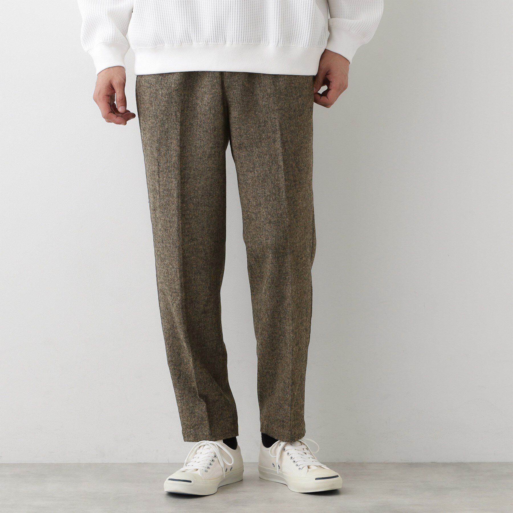 Dessin「【ウエストゴム/洗える】ツイードパンツ」|その他|ブラウン(544)