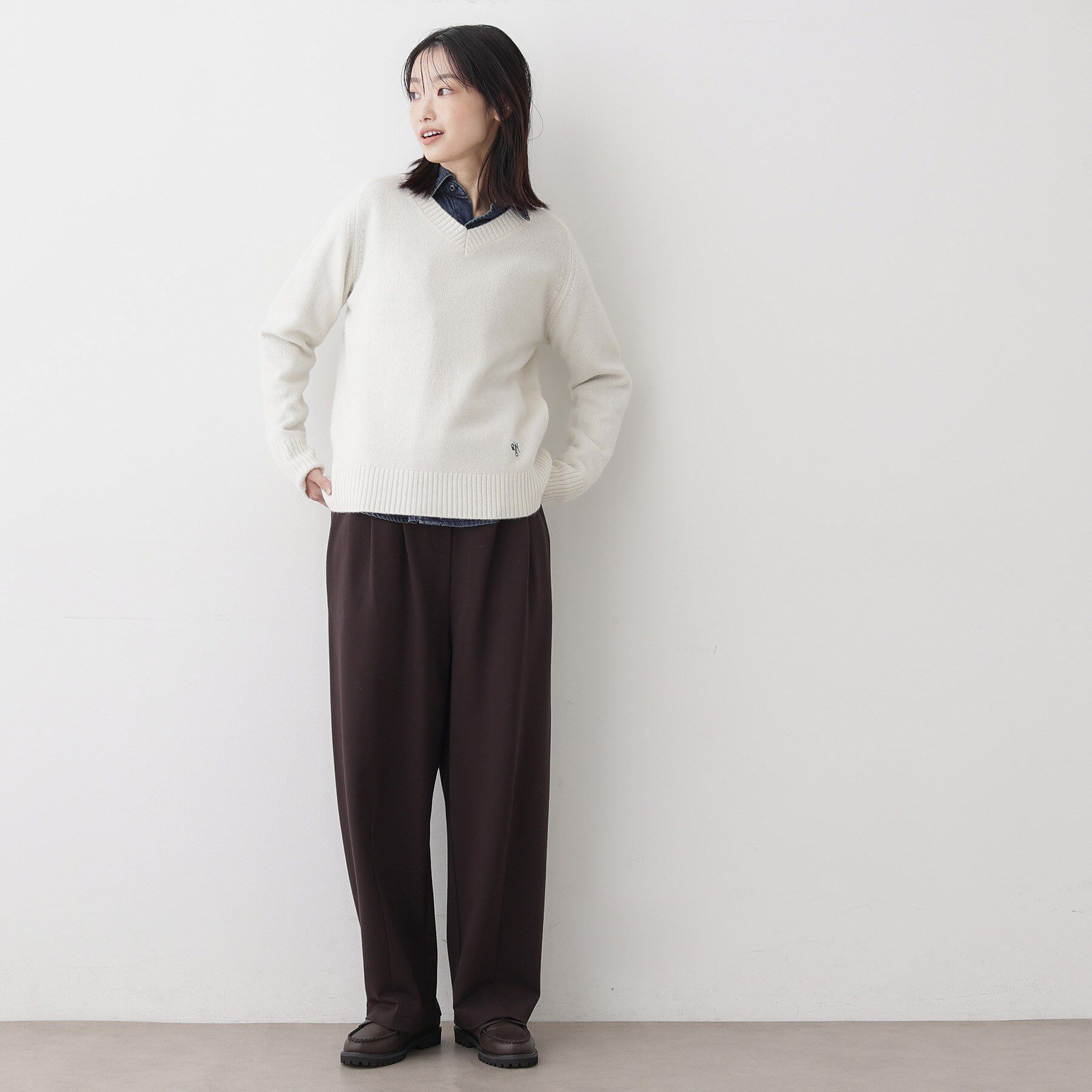 Dessin「ウールカシミヤVネック」|ニット・セーター|