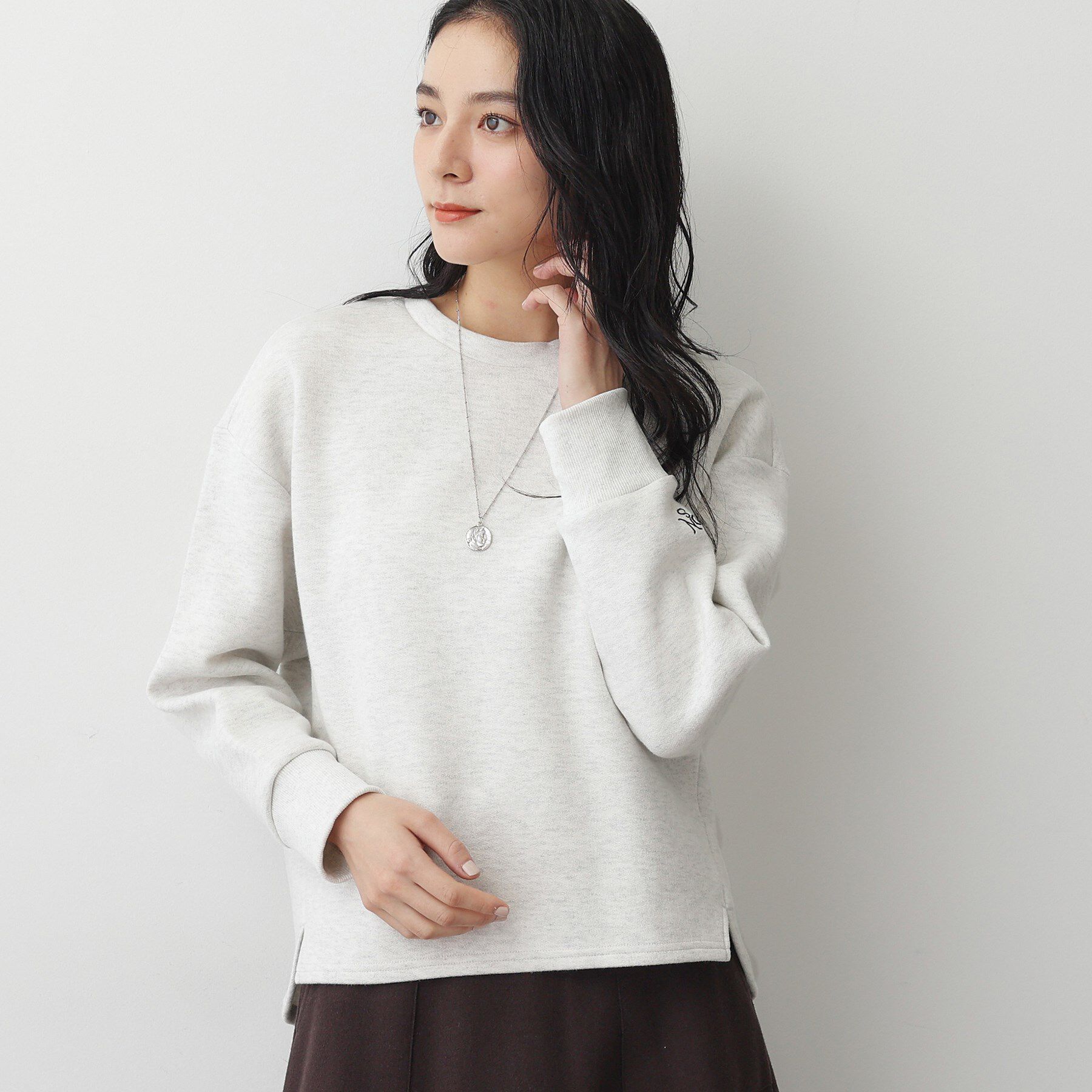 Dessin「【洗える】バックヘンリーソフトボンディングカットソー」|Tシャツ・カットソー|ライトベージュ(05