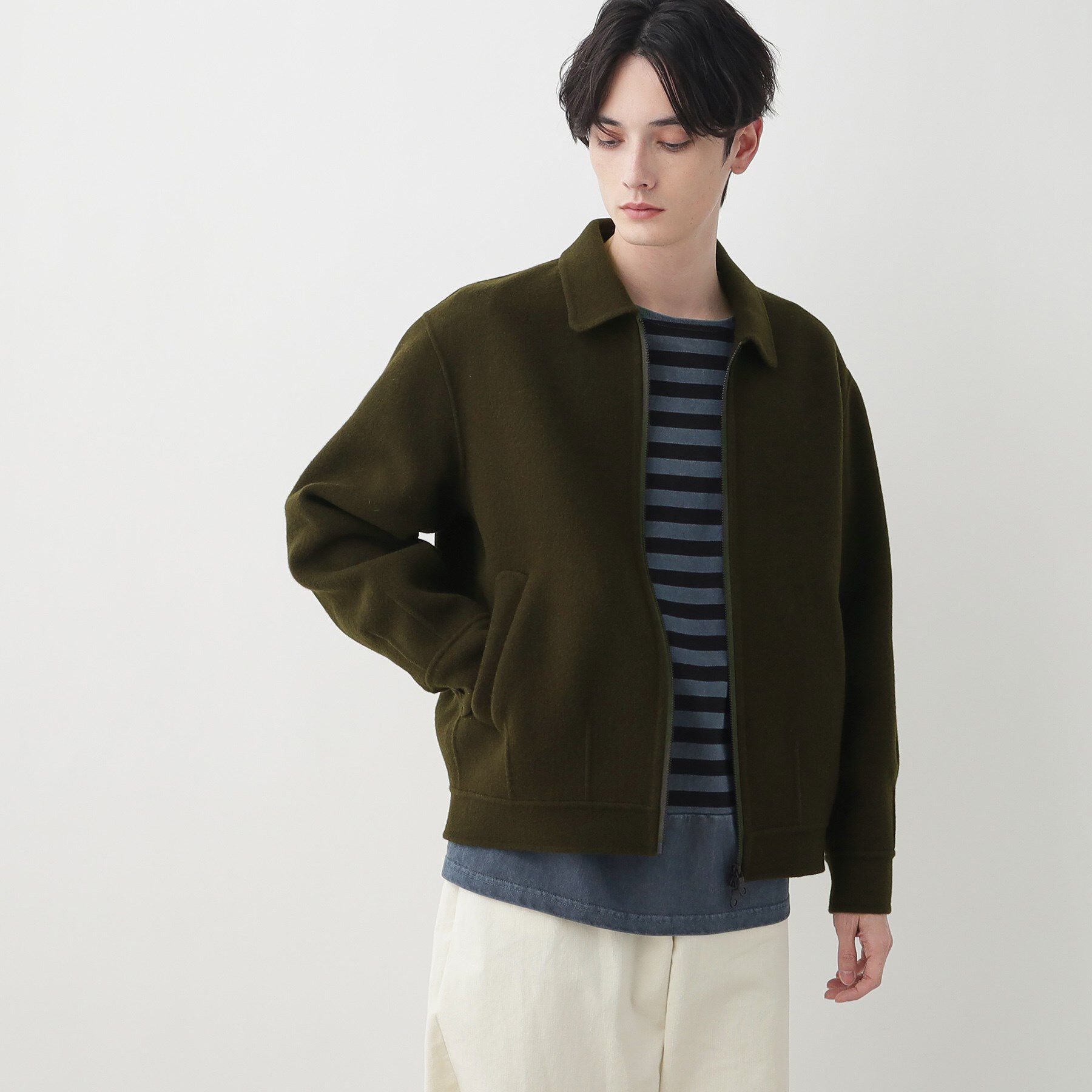 Dessin「【洗える】メルトンジャケット」|ステンカラーコート|