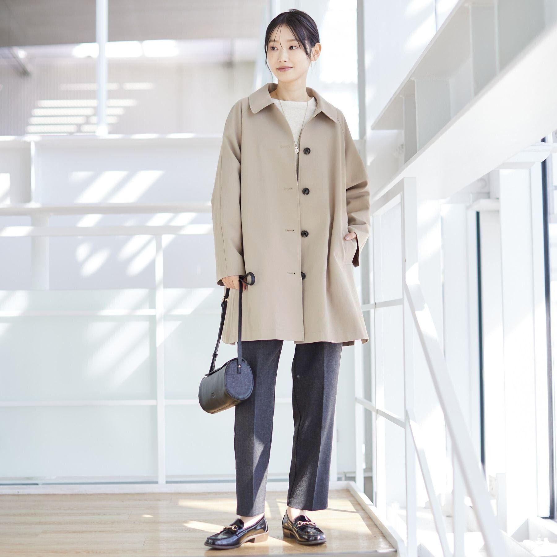 Dessin「【花粉ガード/撥水加工/洗える】ステンカラースプリングコート」|ステンカラーコート|