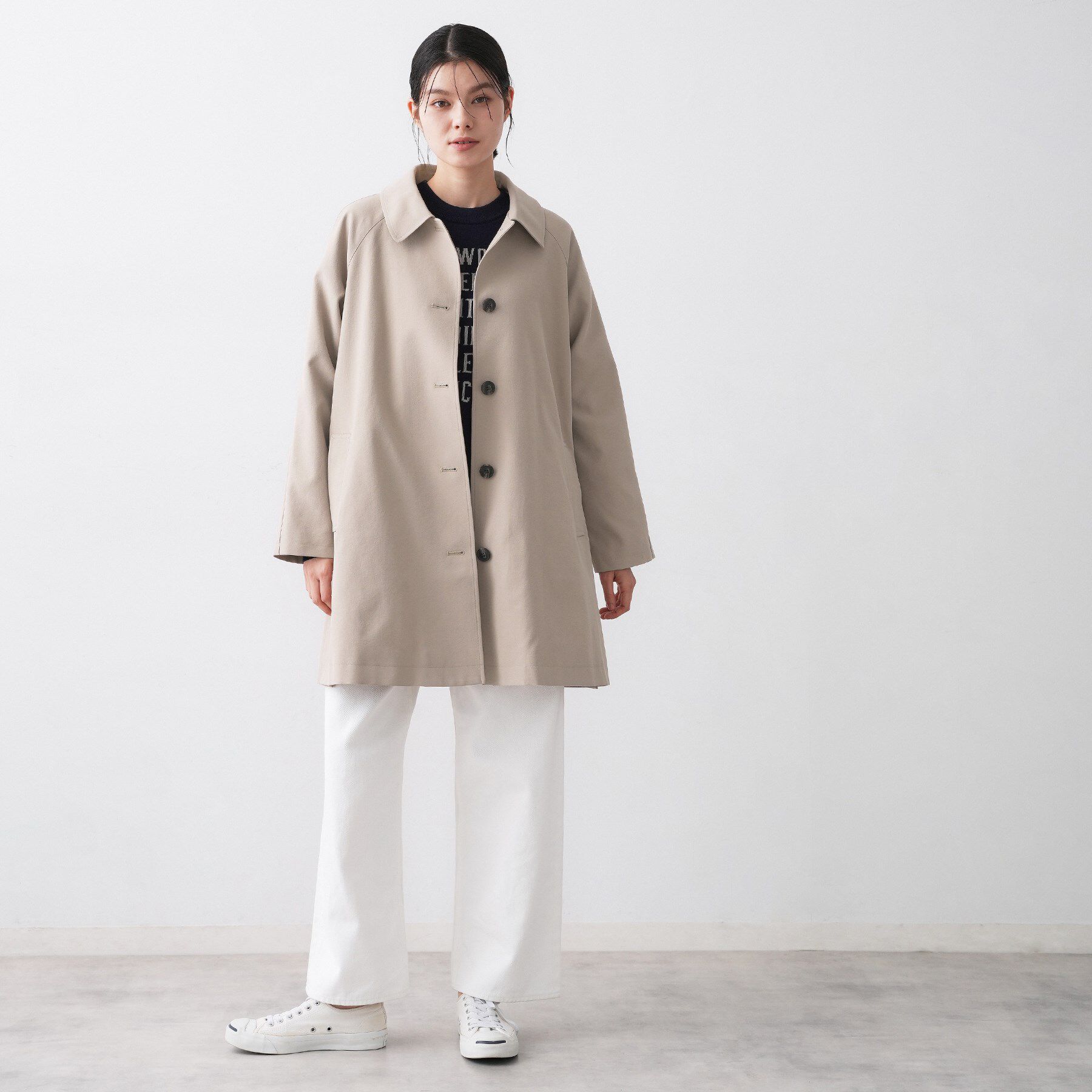 Dessin「【花粉ガード/撥水加工/洗える】ステンカラースプリングコート」|ステンカラーコート|