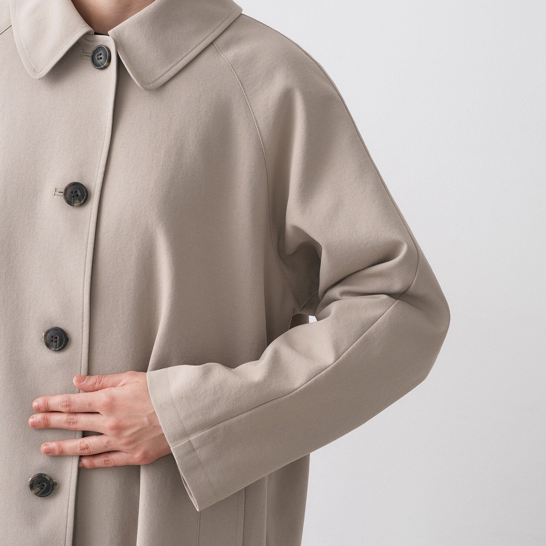 Dessin「【花粉ガード/撥水加工/洗える】ステンカラースプリングコート」|ステンカラーコート|